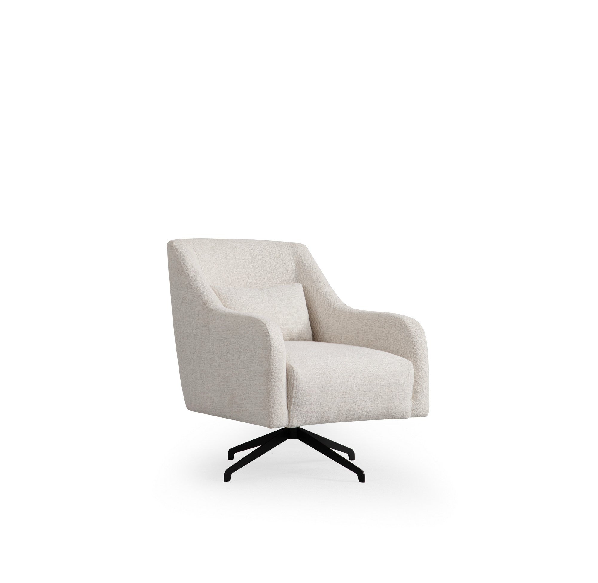 Poltrona Elegante, Branca, 80 x 95 x 88 cm | Estrutura em madeira de faia e aglomerado, 100% poliéster, tecido lavável a seco | Espuma macia e almofada de encosto portátil
