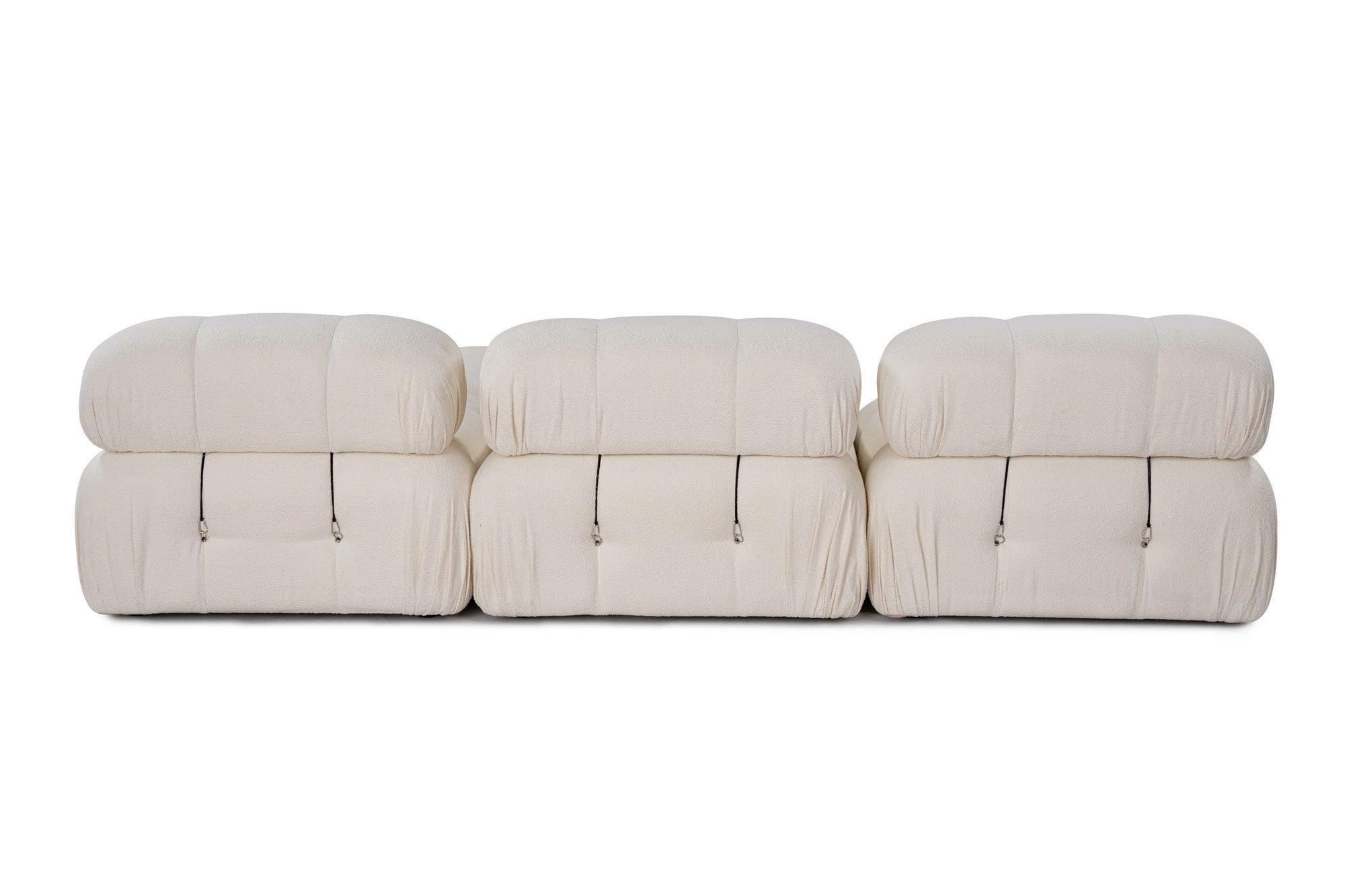 Sofá de canto elegante, branco, 288 x 190 x 95 cm | Estrutura em madeira de faia e aglomerado, 100% poliéster, encosto e braço removíveis | Conforto em espuma macia, design moderno