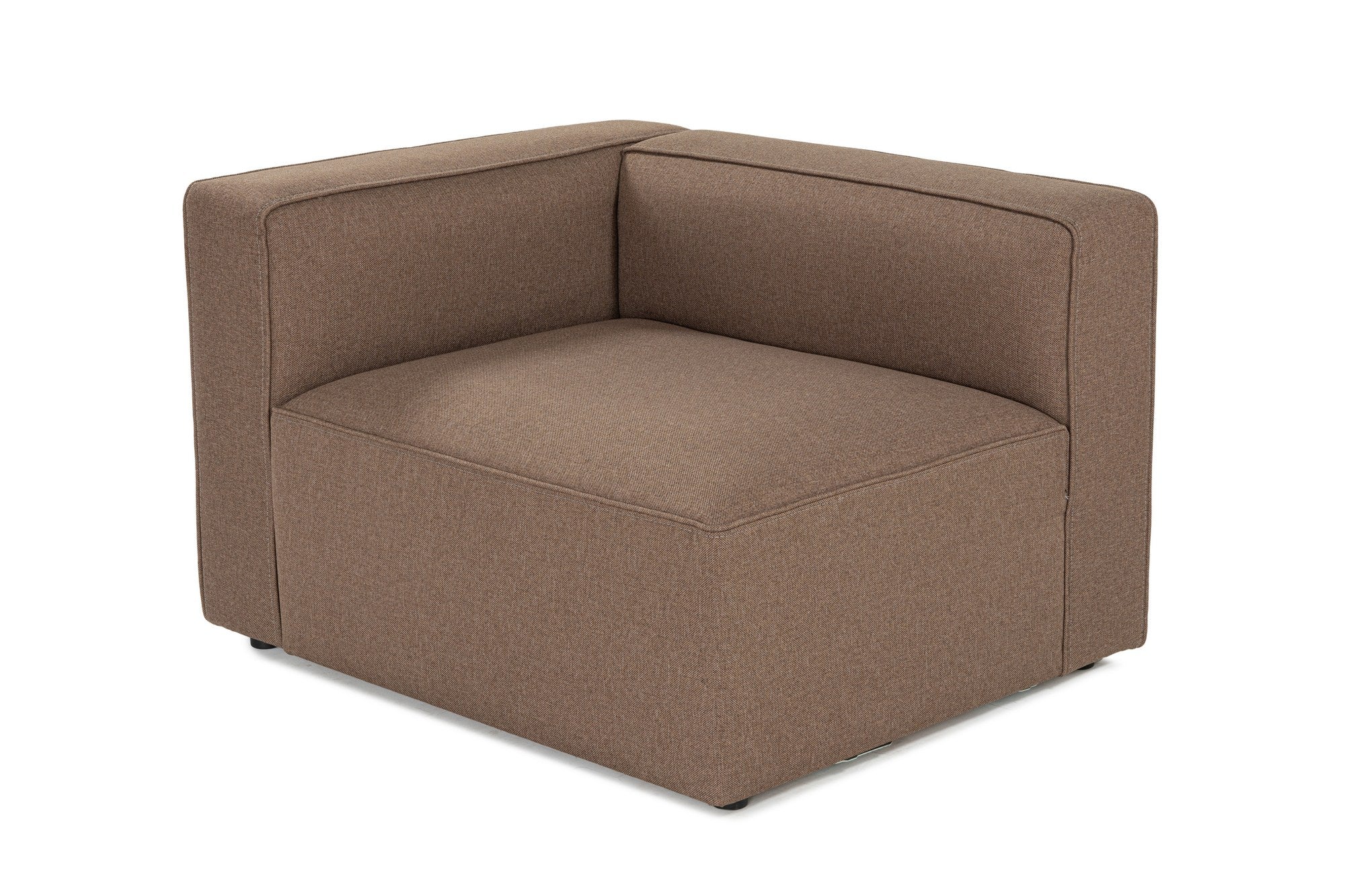 Sofá elegante de 1 lugar, tecido marrom com textura macia, 110 x 90 x 69 cm | Estrutura de faia e abeto, almofada de espuma 30 DNS | Perfeito para salas de estar aconchegantes e recantos de leitura