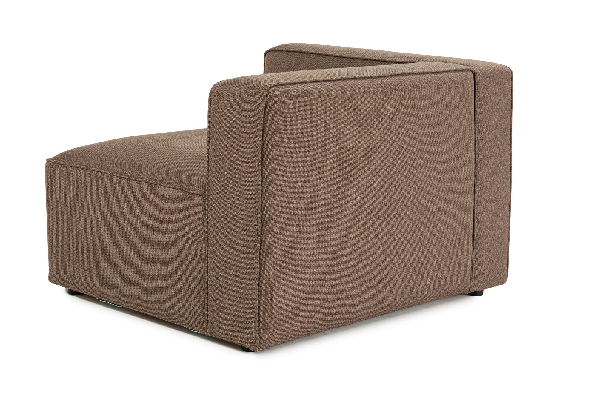 Sofá elegante de 1 lugar, tecido marrom com textura macia, 110 x 90 x 69 cm | Estrutura de faia e abeto, almofada de espuma 30 DNS | Perfeito para salas de estar aconchegantes e recantos de leitura