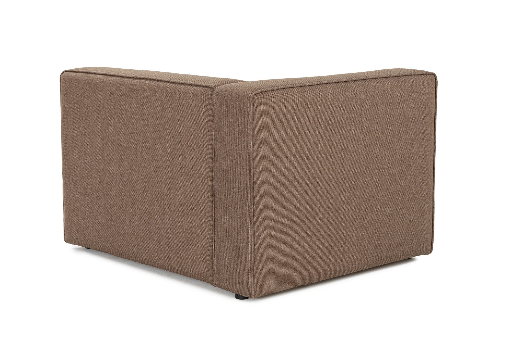 Sofá elegante de 1 lugar, tecido marrom com textura macia, 110 x 90 x 69 cm | Estrutura de faia e abeto, almofada de espuma 30 DNS | Perfeito para salas de estar aconchegantes e recantos de leitura