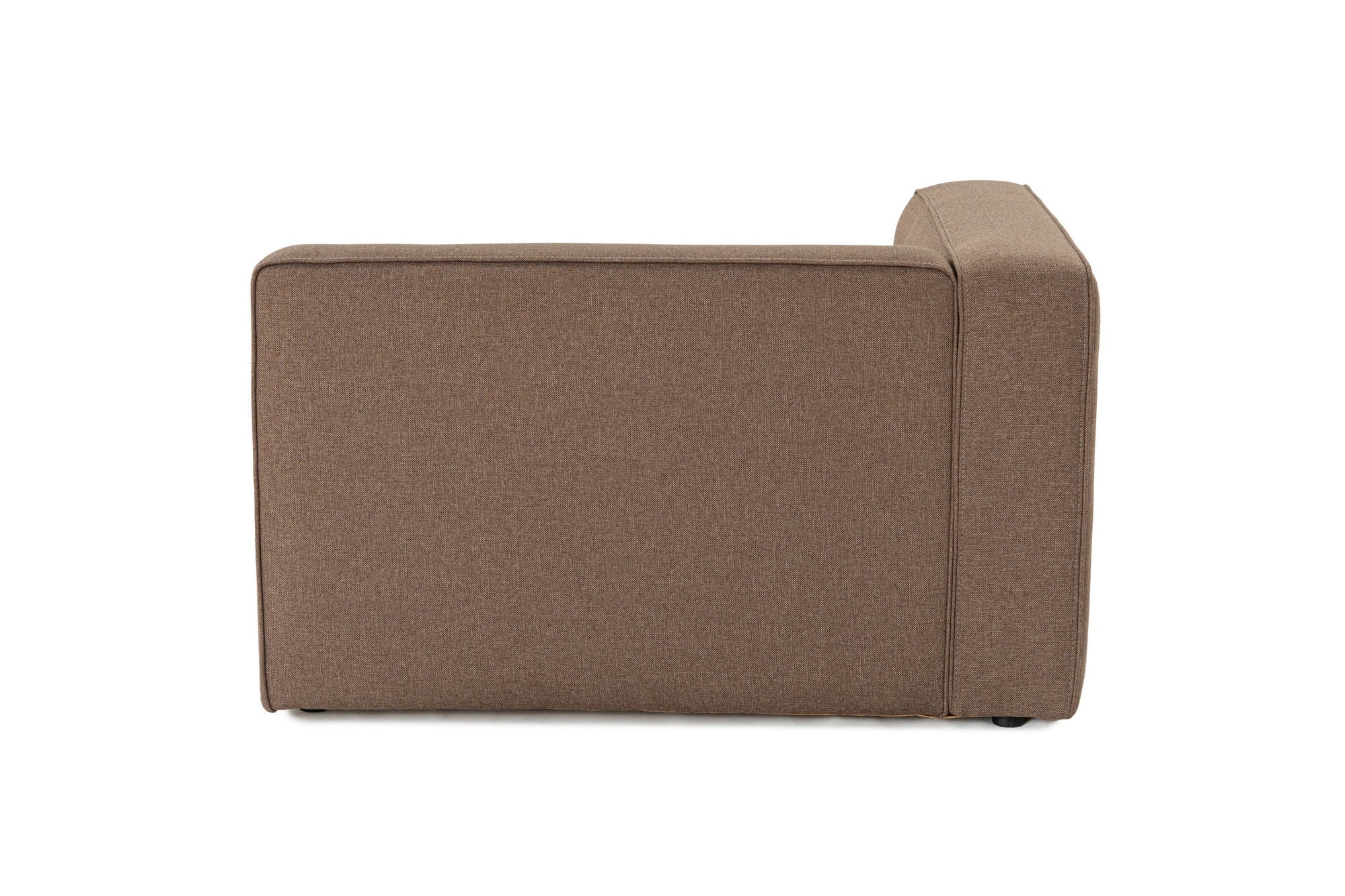 Sofá elegante de 1 lugar, tecido marrom com textura macia, 110 x 90 x 69 cm | Estrutura de faia e abeto, almofada de espuma 30 DNS | Perfeito para salas de estar aconchegantes e recantos de leitura