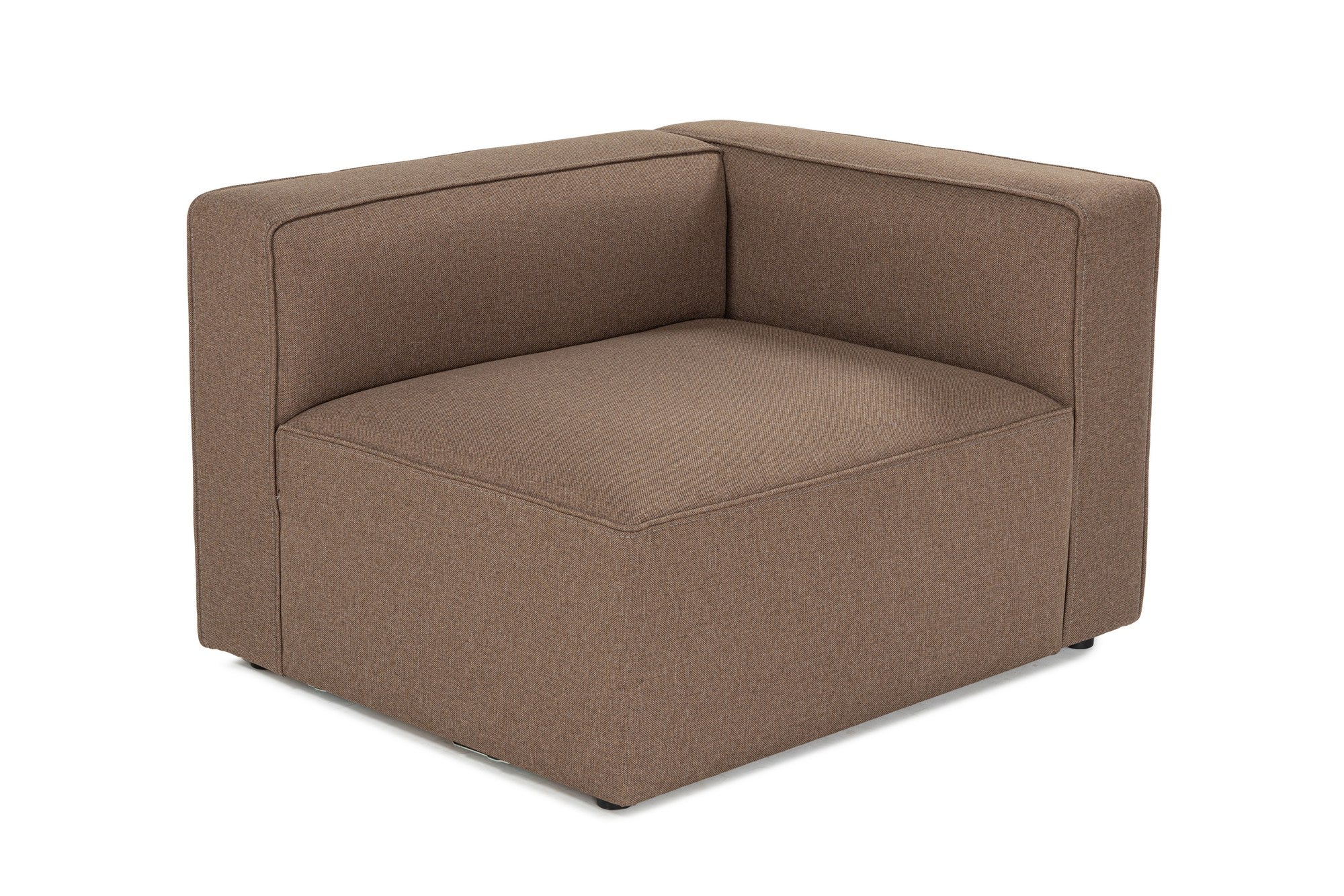 Sofá elegante de 1 lugar, tecido marrom com textura macia, 110 x 90 x 69 cm | Estrutura de faia e abeto, almofada de espuma 30 DNS | Perfeito para salas de estar aconchegantes e recantos de leitura