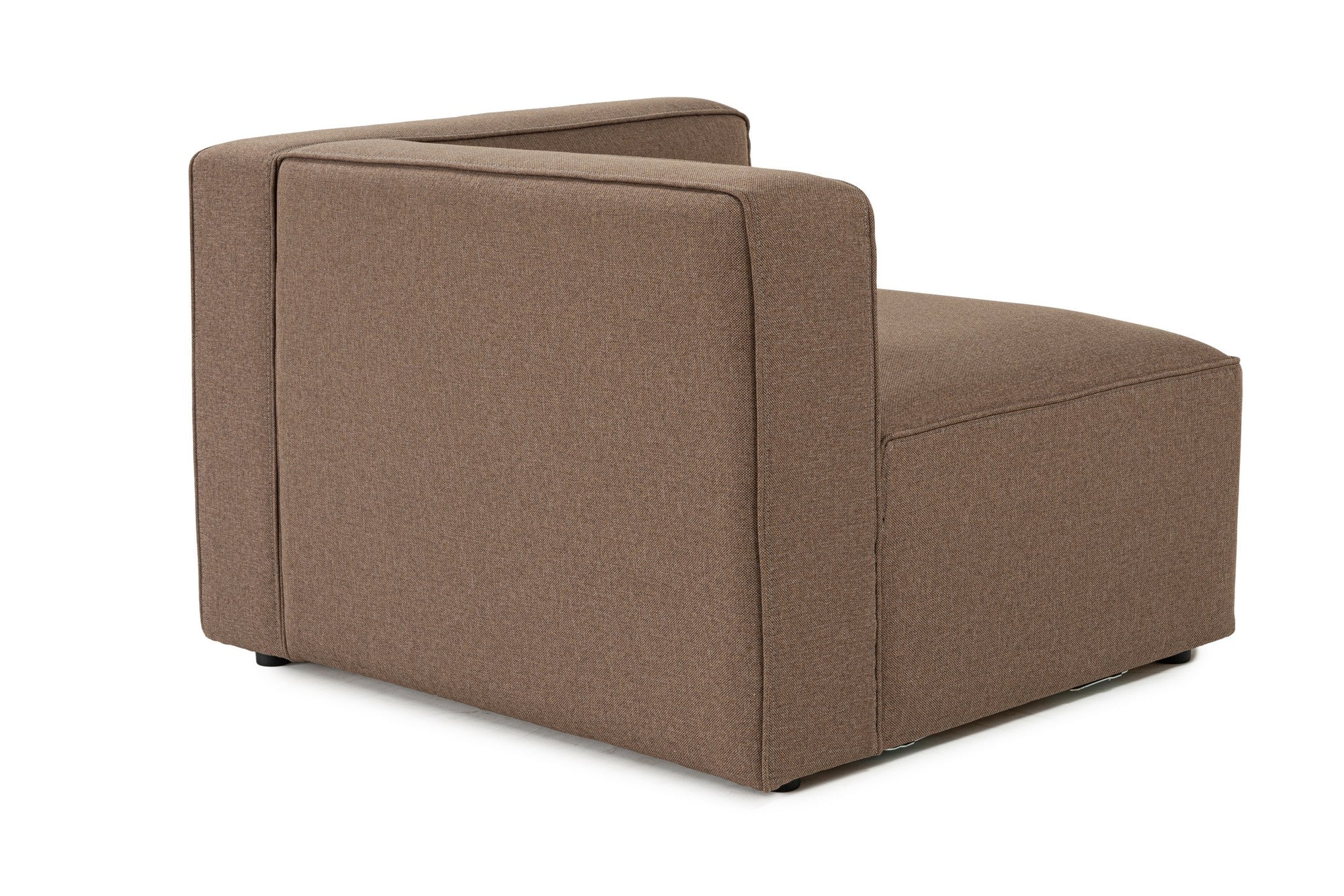 Sofá elegante de 1 lugar, tecido marrom com textura macia, 110 x 90 x 69 cm | Estrutura de faia e abeto, almofada de espuma 30 DNS | Perfeito para salas de estar aconchegantes e recantos de leitura