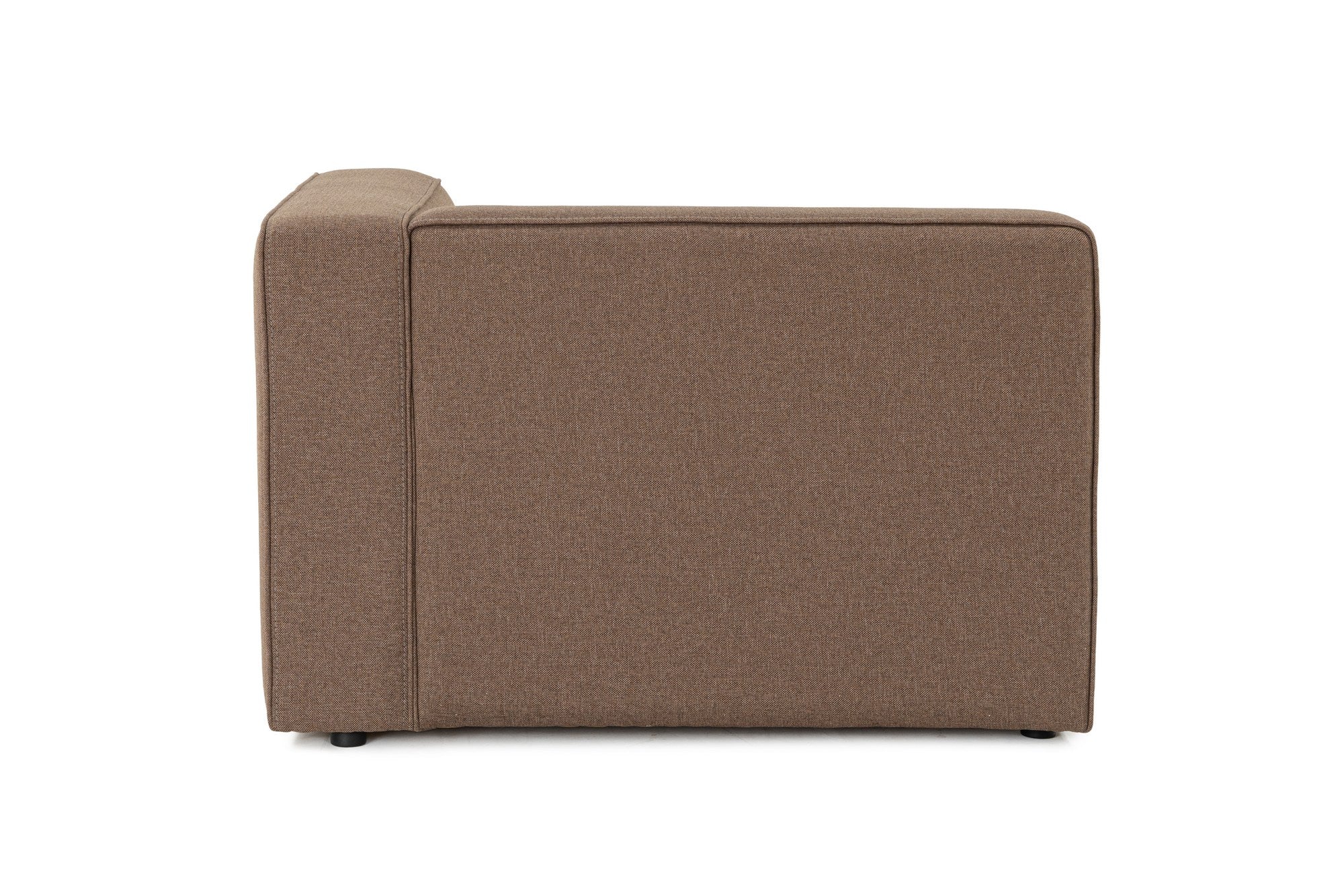 Sofá elegante de 1 lugar, tecido marrom com textura macia, 110 x 90 x 69 cm | Estrutura de faia e abeto, almofada de espuma 30 DNS | Perfeito para salas de estar aconchegantes e recantos de leitura