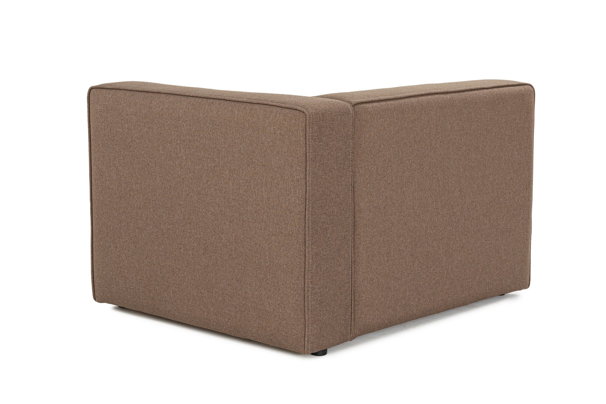 Sofá elegante de 1 lugar, tecido marrom com textura macia, 110 x 90 x 69 cm | Estrutura de faia e abeto, almofada de espuma 30 DNS | Perfeito para salas de estar aconchegantes e recantos de leitura