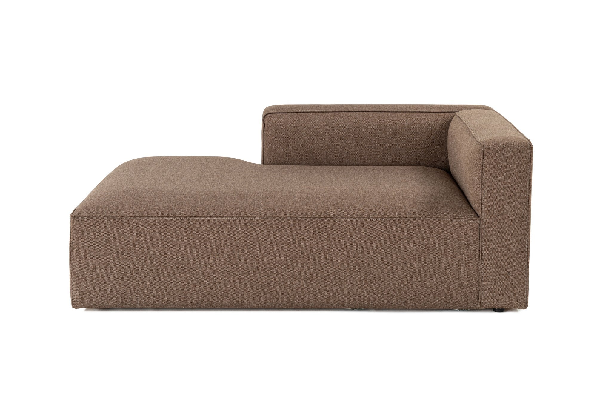 Sofá elegante de 1 lugar, tecido marrom com textura macia, 120 x 69 x 180 cm | Estrutura de faia e abeto, almofada de espuma 30 DNS | Perfeito para salas de estar modernas e espaços aconchegantes