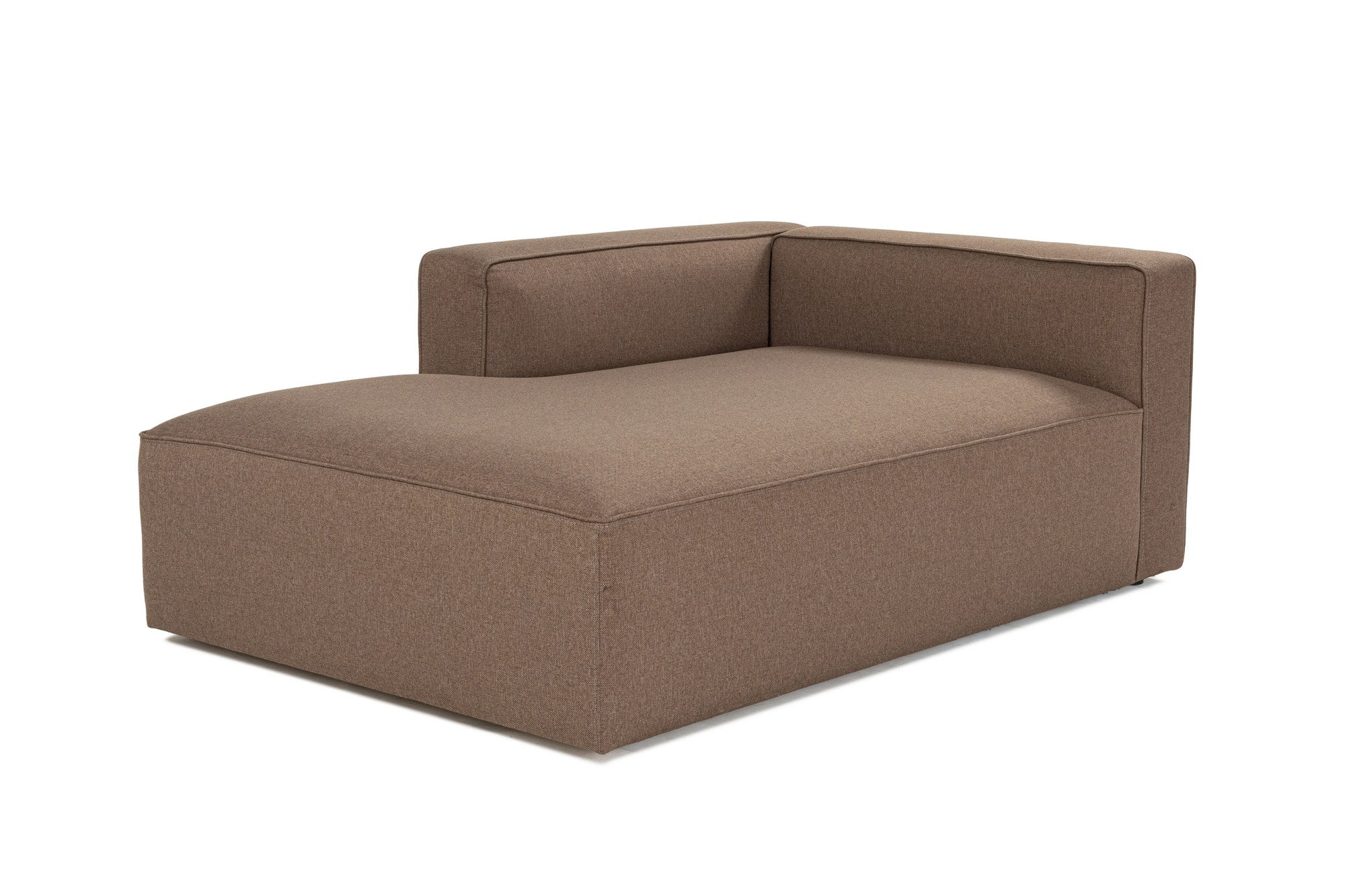 Sofá elegante de 1 lugar, tecido marrom com textura macia, 120 x 69 x 180 cm | Estrutura de faia e abeto, almofada de espuma 30 DNS | Perfeito para salas de estar modernas e espaços aconchegantes