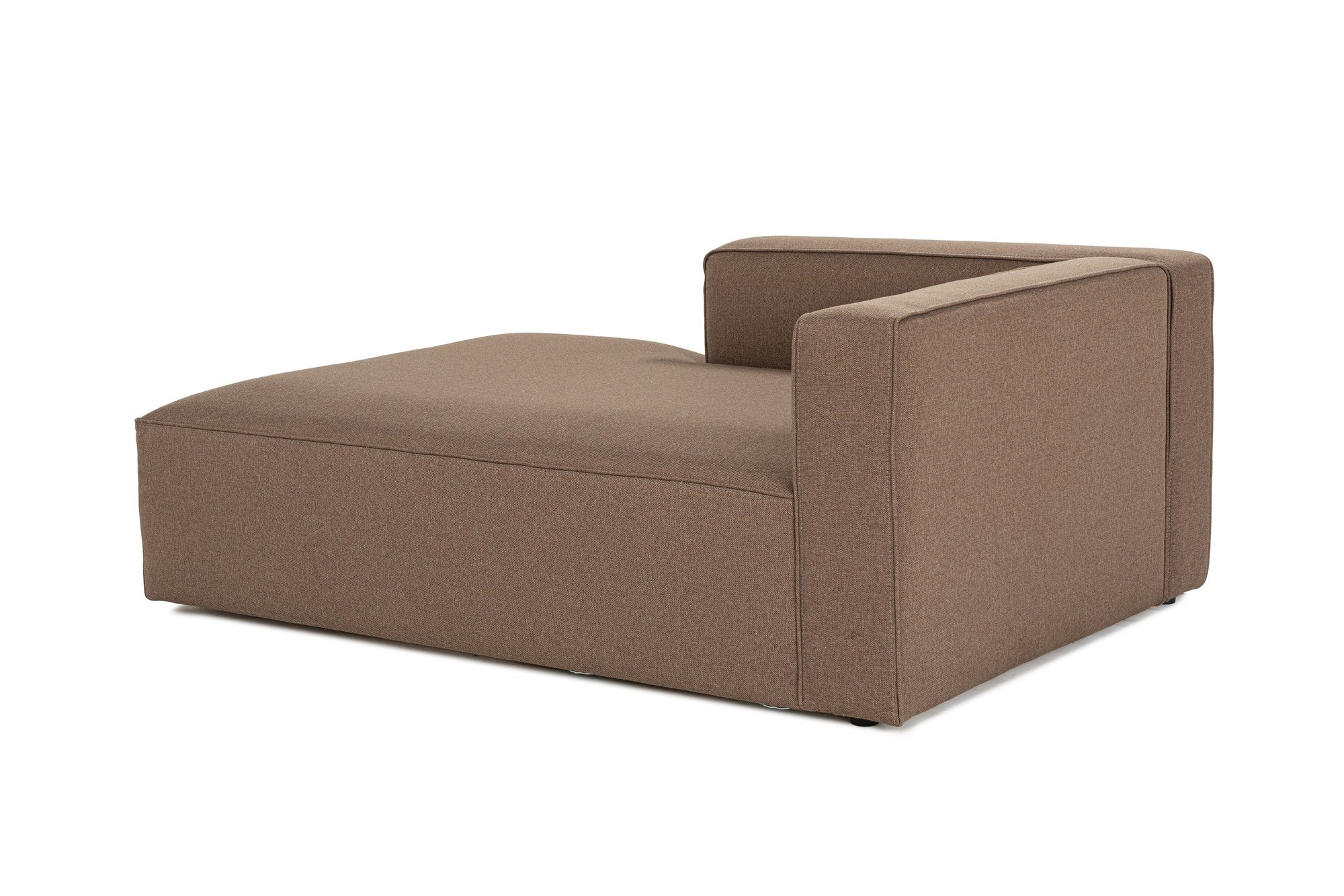 Sofá elegante de 1 lugar, tecido marrom com textura macia, 120 x 69 x 180 cm | Estrutura de faia e abeto, almofada de espuma 30 DNS | Perfeito para salas de estar modernas e espaços aconchegantes