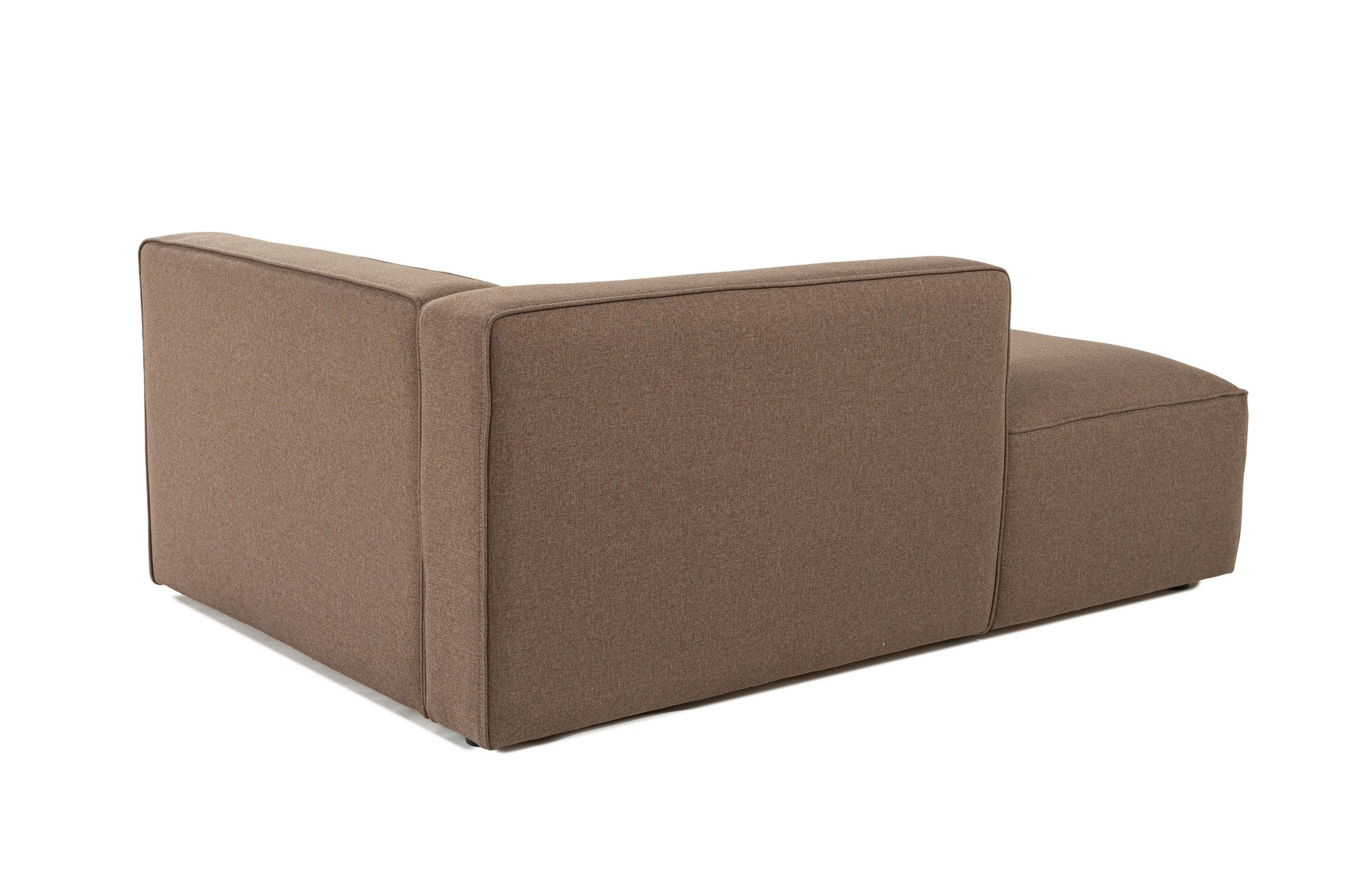 Sofá elegante de 1 lugar, tecido marrom com textura macia, 120 x 69 x 180 cm | Estrutura de faia e abeto, almofada de espuma 30 DNS | Perfeito para salas de estar modernas e espaços aconchegantes