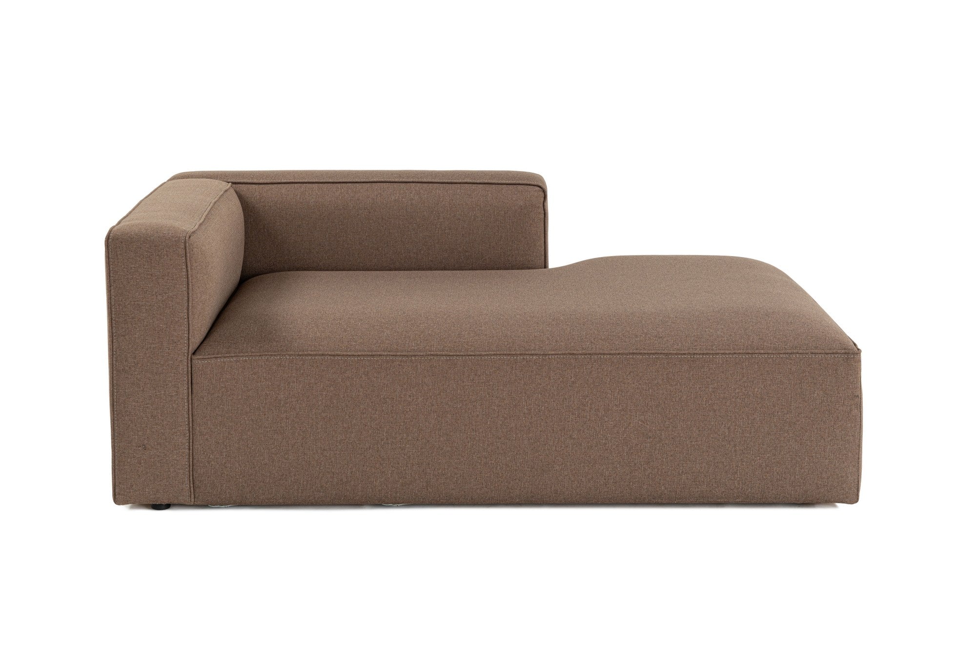 Sofá elegante de 1 lugar, tecido marrom com textura macia, 120 x 69 x 180 cm | Estrutura de faia e abeto, almofada de espuma 30 DNS | Perfeito para salas de estar modernas e espaços aconchegantes