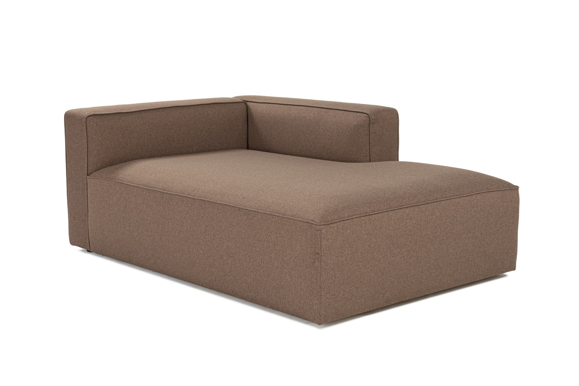 Sofá elegante de 1 lugar, tecido marrom com textura macia, 120 x 69 x 180 cm | Estrutura de faia e abeto, almofada de espuma 30 DNS | Perfeito para salas de estar modernas e espaços aconchegantes