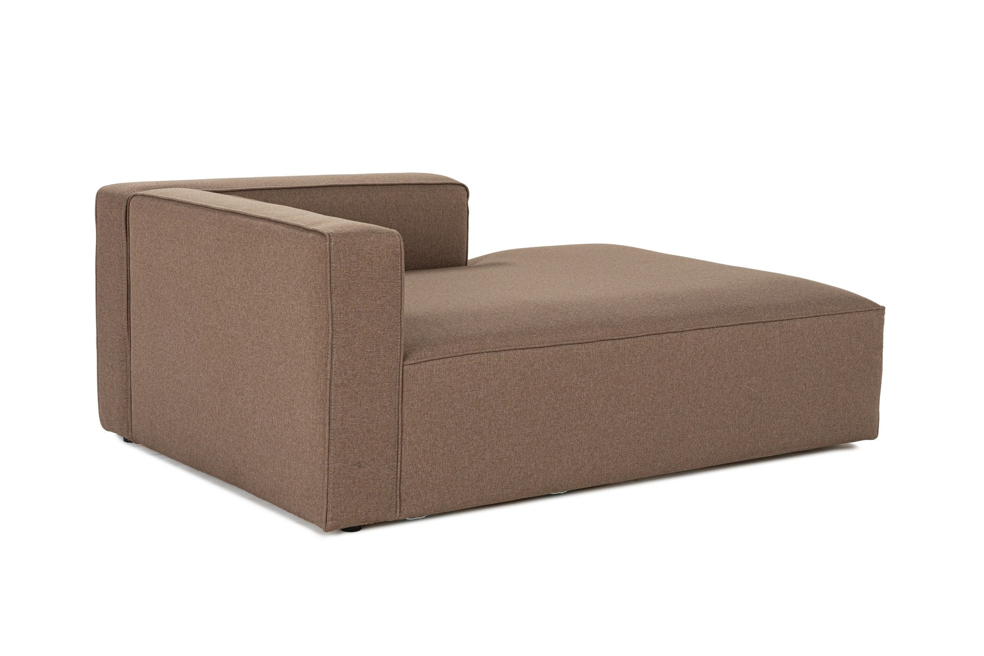 Sofá elegante de 1 lugar, tecido marrom com textura macia, 120 x 69 x 180 cm | Estrutura de faia e abeto, almofada de espuma 30 DNS | Perfeito para salas de estar modernas e espaços aconchegantes