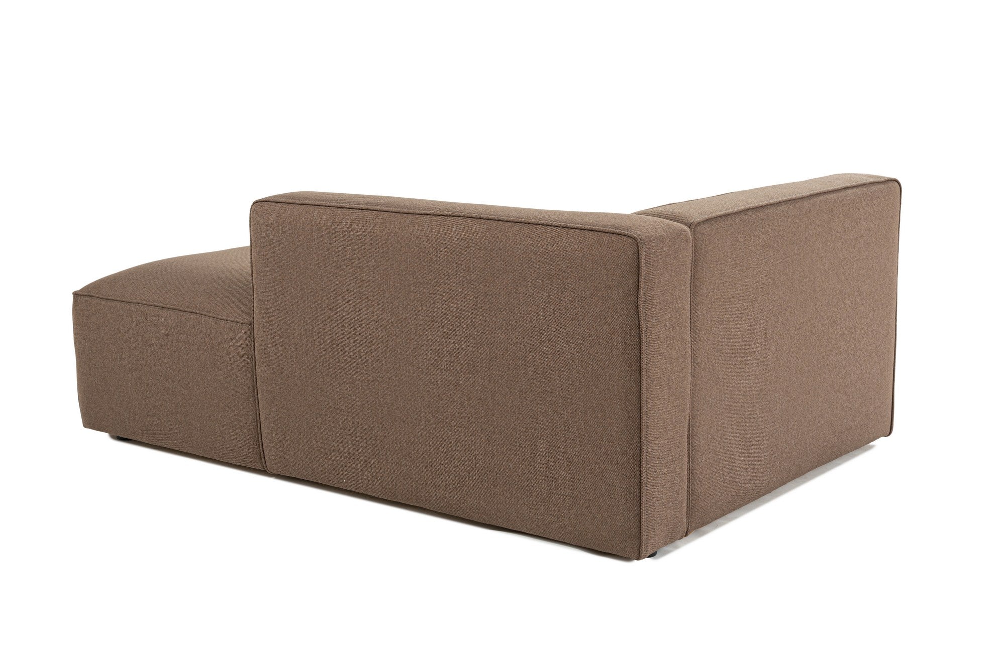 Sofá elegante de 1 lugar, tecido marrom com textura macia, 120 x 69 x 180 cm | Estrutura de faia e abeto, almofada de espuma 30 DNS | Perfeito para salas de estar modernas e espaços aconchegantes