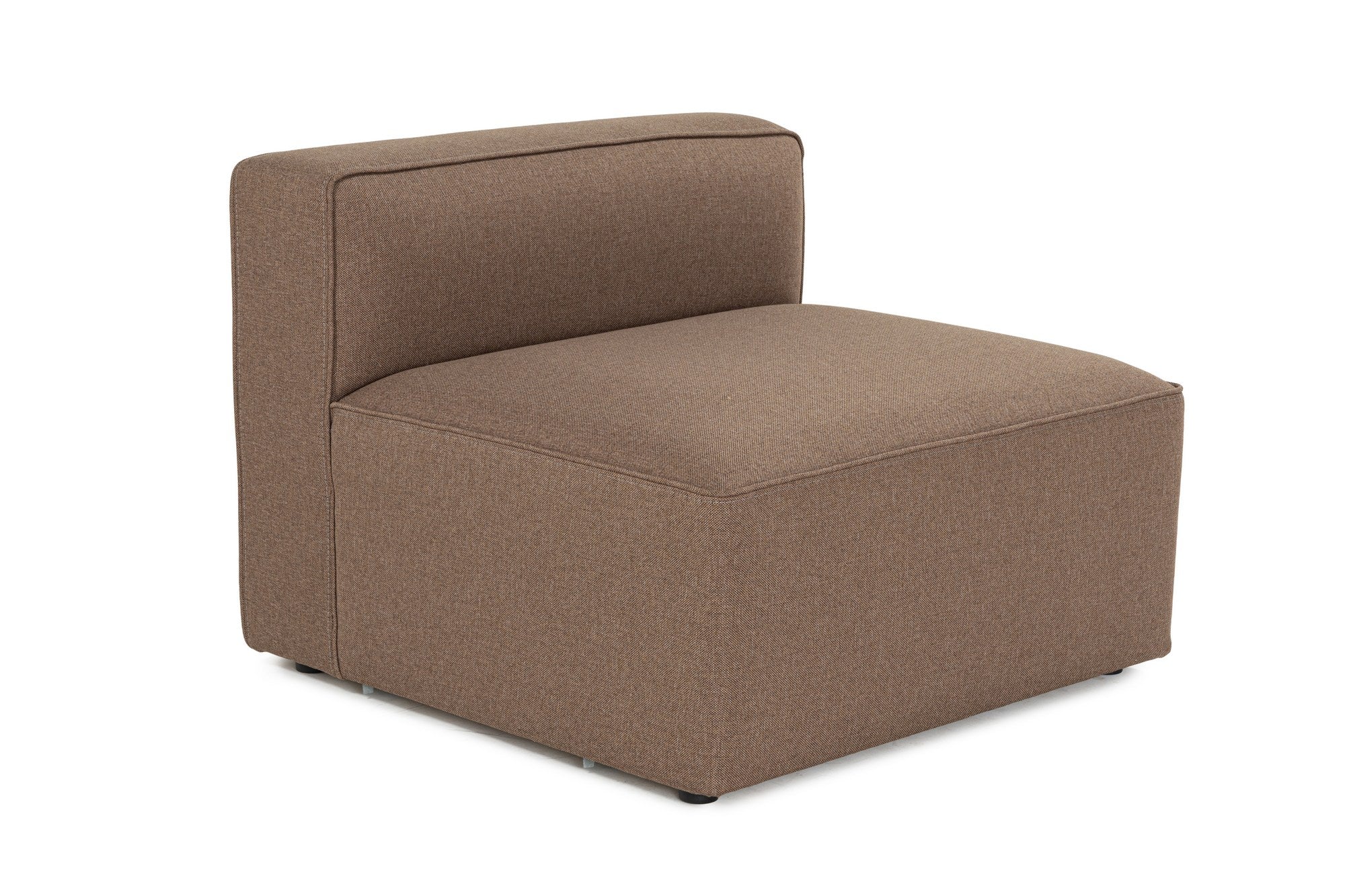 Sofá elegante de 1 lugar, marrom, 90 x 69 x 90 cm | Tecido de textura macia, estrutura de faia e abeto, almofada de espuma 30 DNS | Perfeito para salas de estar aconchegantes e recantos de leitura