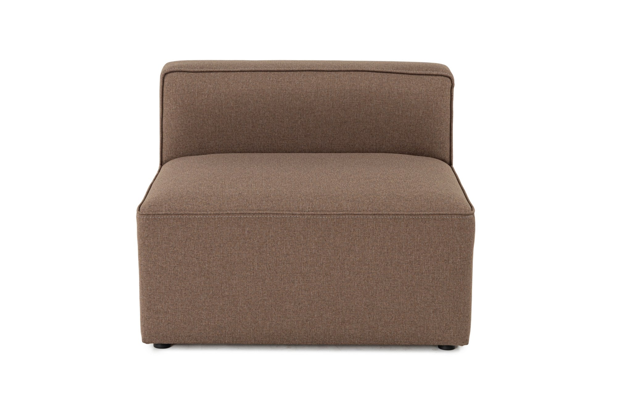 Sofá elegante de 1 lugar, marrom, 90 x 69 x 90 cm | Tecido de textura macia, estrutura de faia e abeto, almofada de espuma 30 DNS | Perfeito para salas de estar aconchegantes e recantos de leitura