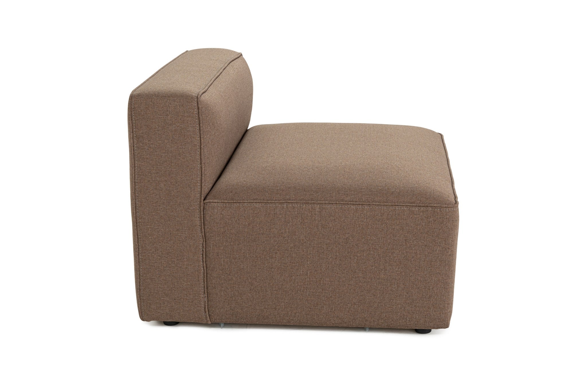 Sofá elegante de 1 lugar, marrom, 90 x 69 x 90 cm | Tecido de textura macia, estrutura de faia e abeto, almofada de espuma 30 DNS | Perfeito para salas de estar aconchegantes e recantos de leitura