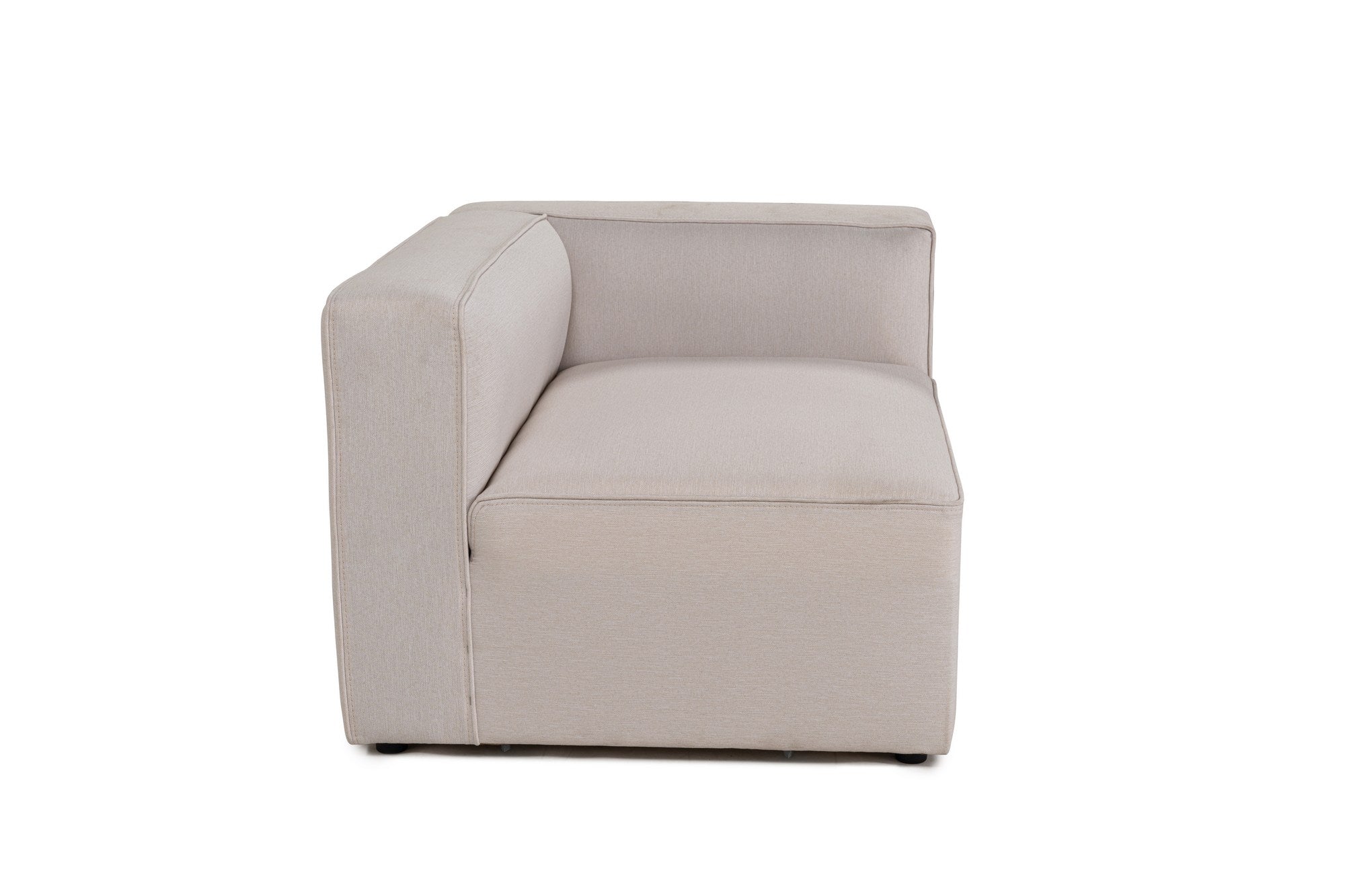 Sofá de 2 lugares em cru, tecido com textura macia, estrutura de faia e abeto, 220 x 69 x 90 cm | 30 almofadas de espuma DNS, elegantes e confortáveis para espaços modernos