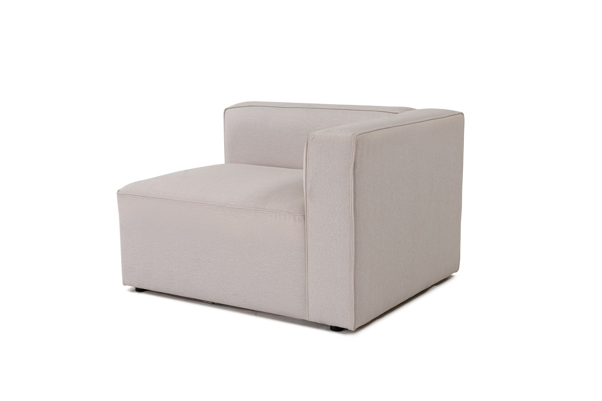 Sofá de 2 lugares em cru, tecido com textura macia, estrutura de faia e abeto, 220 x 69 x 90 cm | 30 almofadas de espuma DNS, elegantes e confortáveis para espaços modernos
