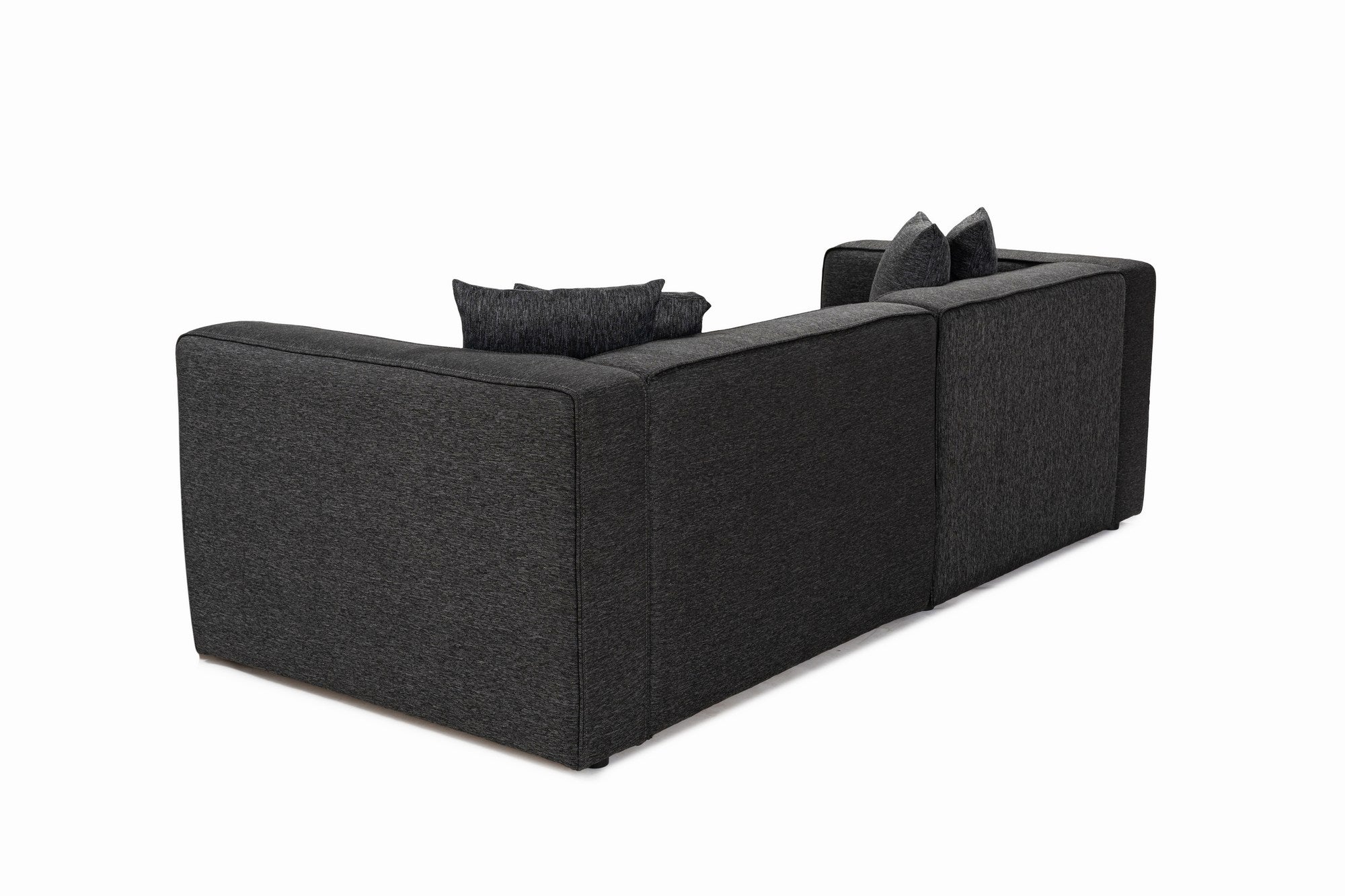 Sofá elegante de 2 lugares, antracite, 220 x 69 x 90 cm | Tecido de textura macia, estrutura de faia e abeto, 30 almofadas de espuma DNS | Perfeito para salas de estar modernas