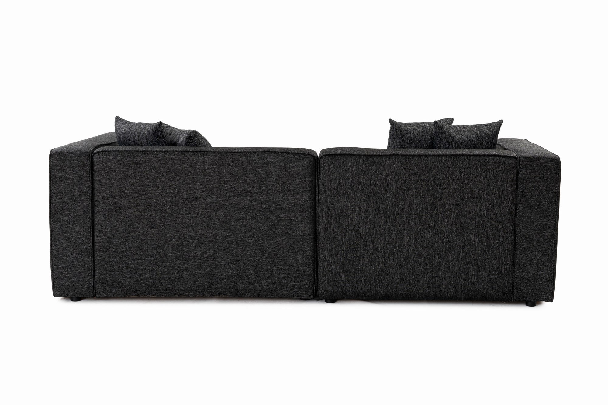 Sofá elegante de 2 lugares, antracite, 220 x 69 x 90 cm | Tecido de textura macia, estrutura de faia e abeto, 30 almofadas de espuma DNS | Perfeito para salas de estar modernas