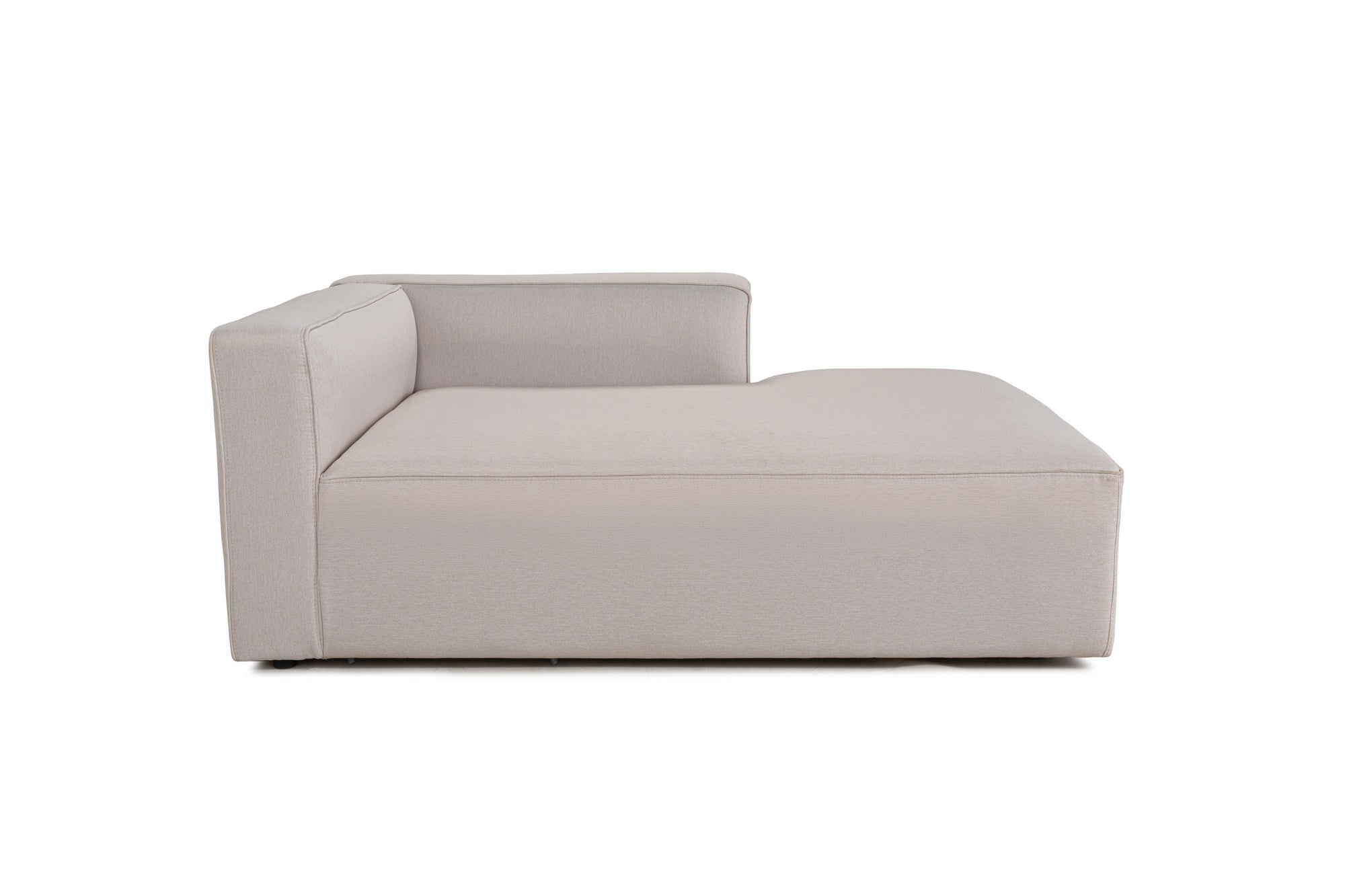 Sofá de canto elegante em cru, 230 cm x 180 cm x 69 cm | Tecido de textura macia, estrutura de faia e abeto, 30 almofadas de espuma DNS | Perfeito para salas de estar modernas