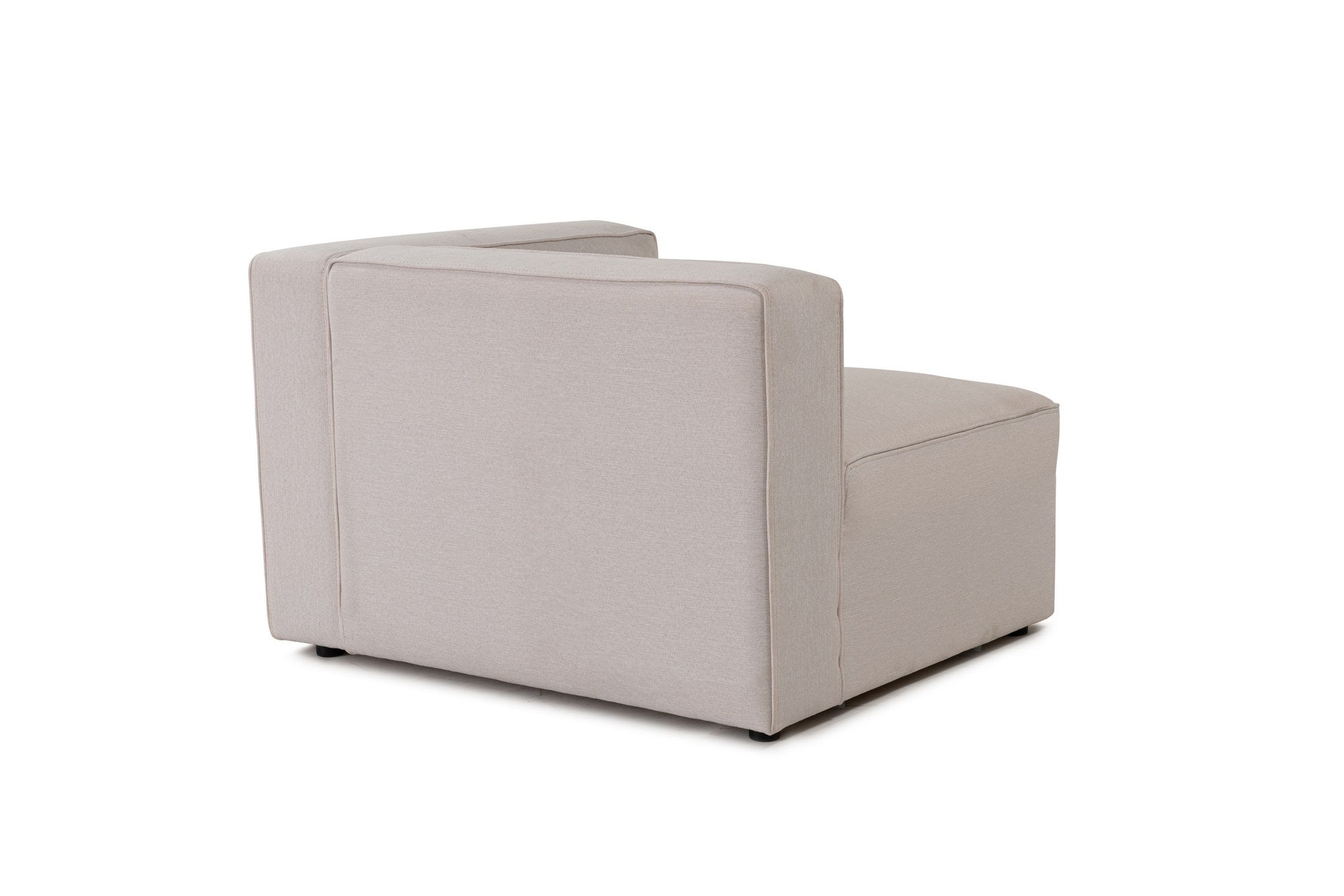 Sofá de canto elegante em cru, 230 cm x 180 cm x 69 cm | Tecido de textura macia, estrutura de faia e abeto, 30 almofadas de espuma DNS | Perfeito para salas de estar modernas