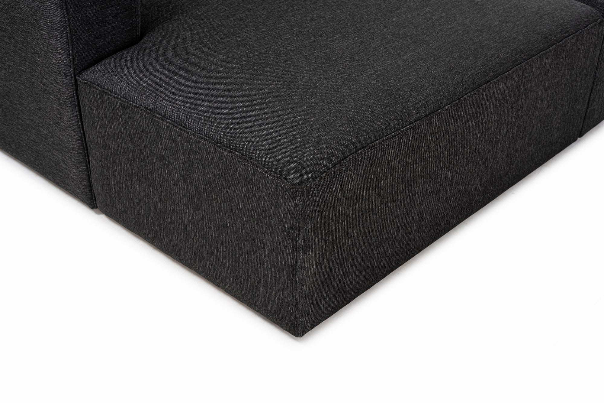Sofá de canto elegante, antracite, 230 x 180 x 69 cm | Tecido de textura macia, estrutura de faia e abeto, 30 almofadas de espuma DNS | Perfeito para salas de estar modernas