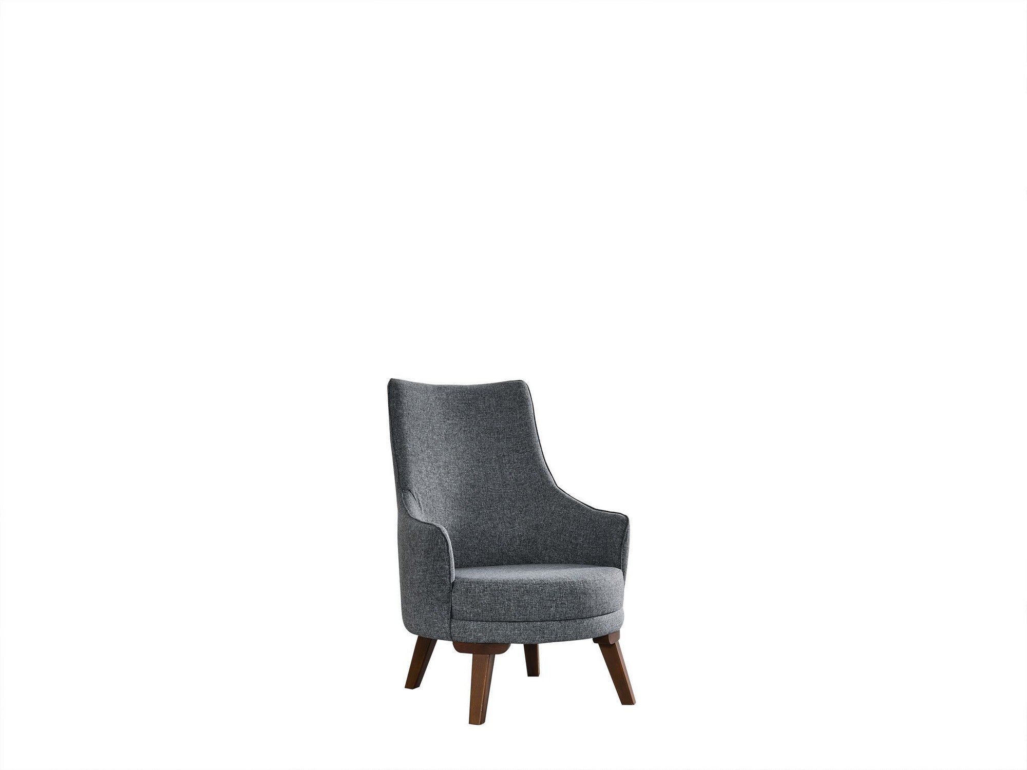 Poltrona Elegante, Cinza Claro, 72 x 87 x 102 cm | Estrutura em Madeira de Faia e Aglomerado, 100% Poliéster, Almofadas de Espuma Macia | Elegante e Confortável para Sala de Estar