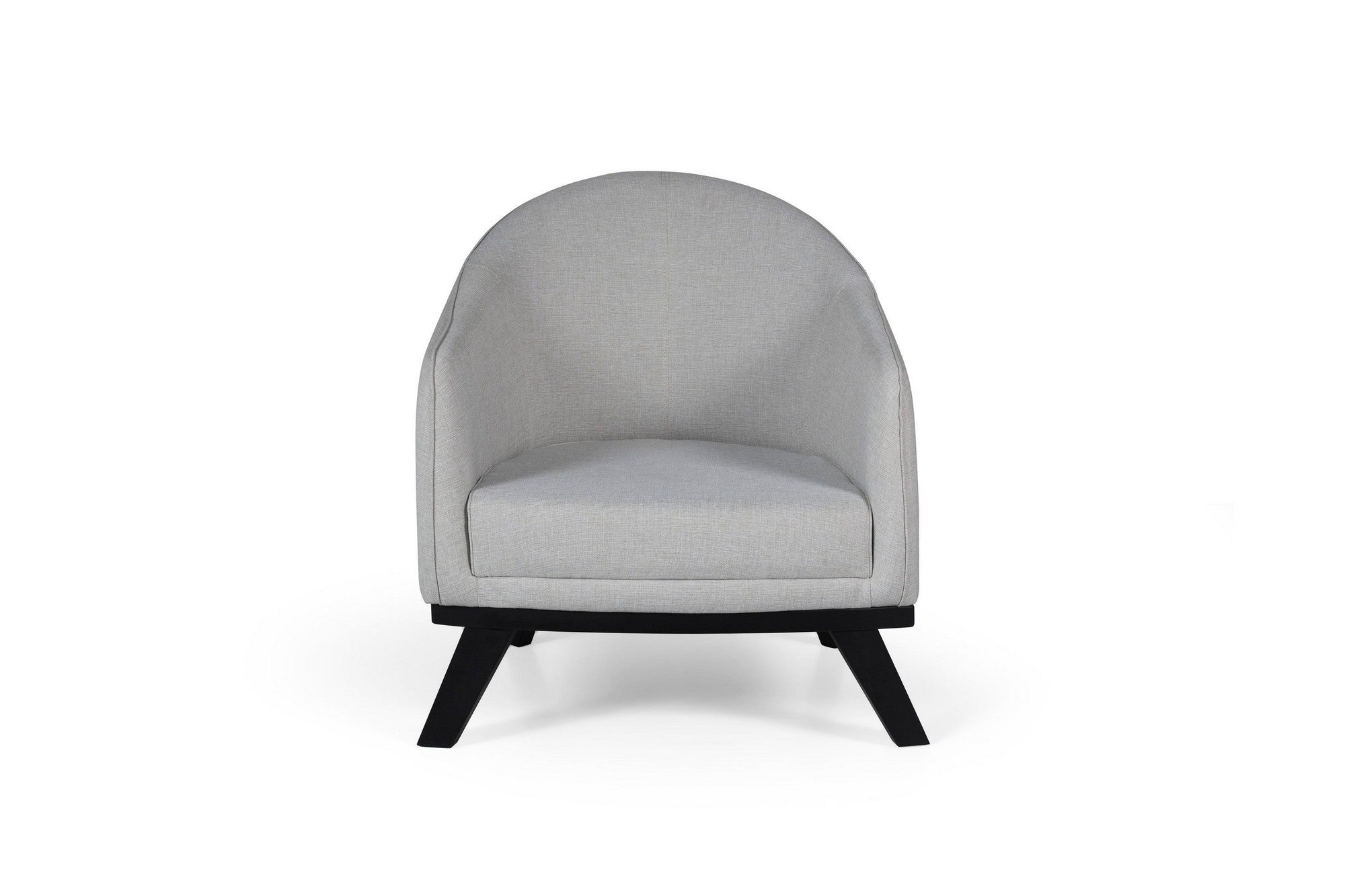 Poltrona Elegante, Cinza Claro, 75 x 90 x 82 cm | Estrutura em madeira de faia e aglomerado, 100% poliéster, almofadas de espuma macia | Elegante e confortável para sala de estar
