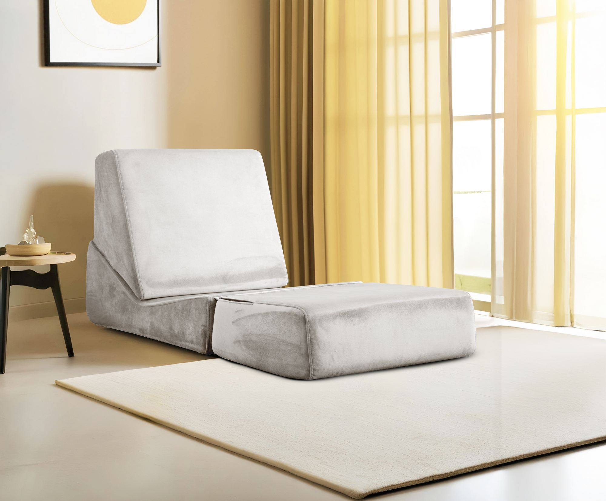 Sofá-cama de 1 lugar-Origami Convertable-Creme