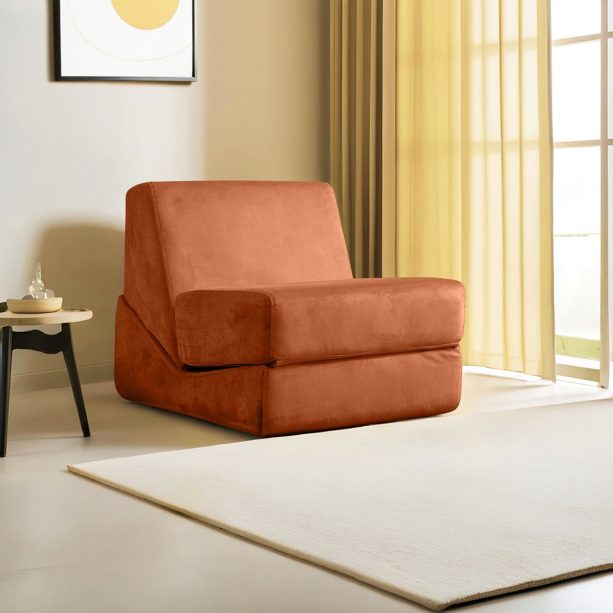 Sofá-cama de 1 lugar-Origami Convertable-Laranja