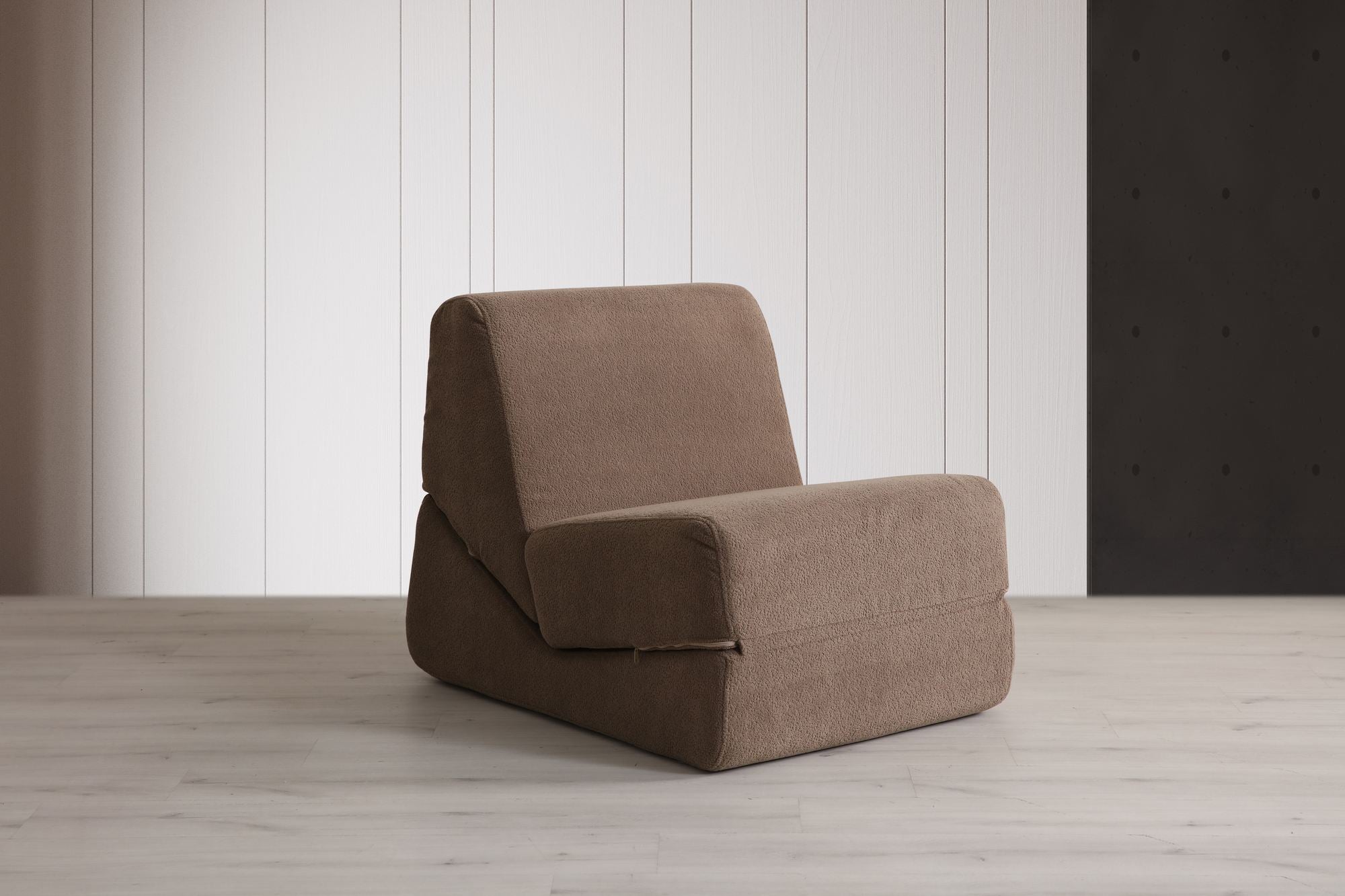 Sofá-cama de 1 lugar-Origami Convertable-Marrom