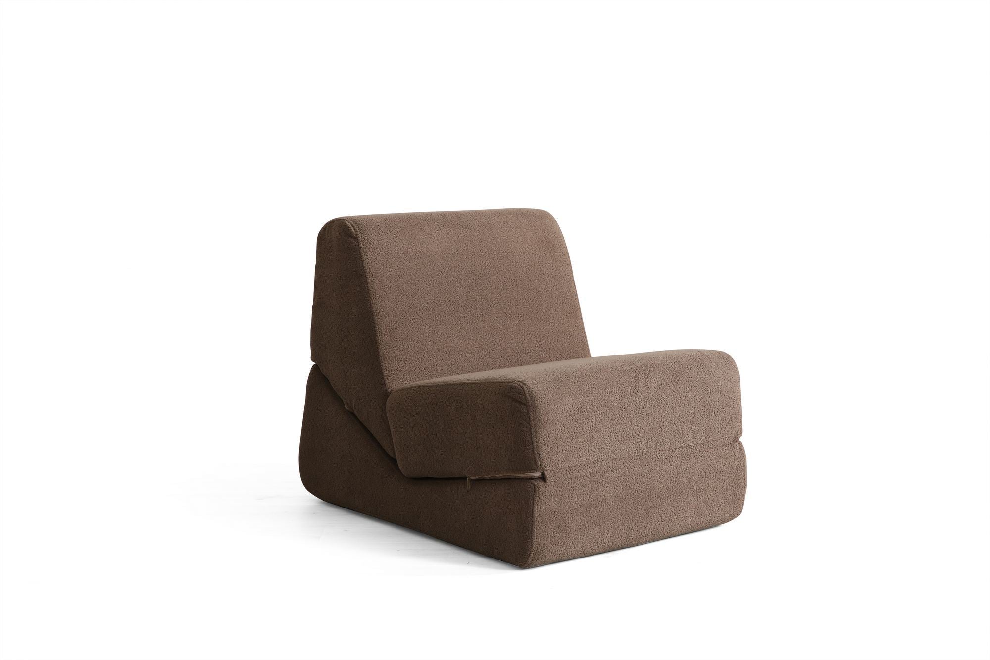 Sofá-cama de 1 lugar-Origami Convertable-Marrom