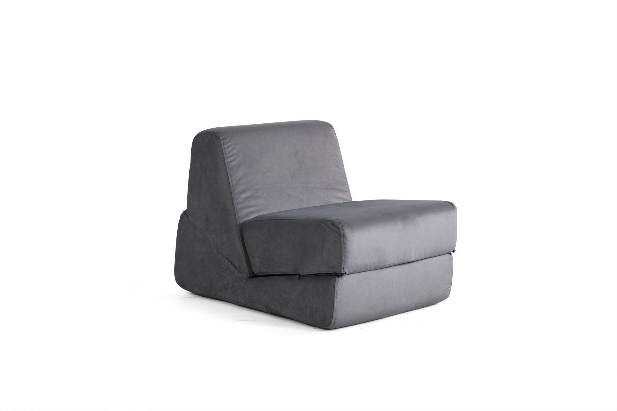Sofá-cama de 1 lugar-Origami Convertable-Cinza
