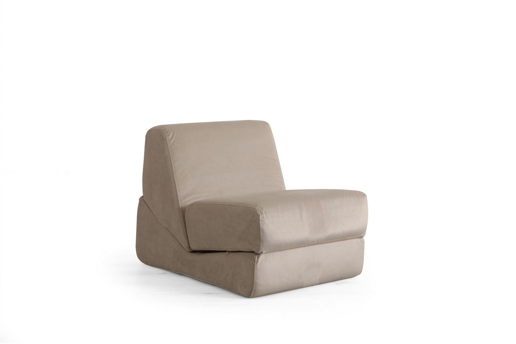 Sofá-cama de 1 lugar-Origami Convertable-Creme Brilhante