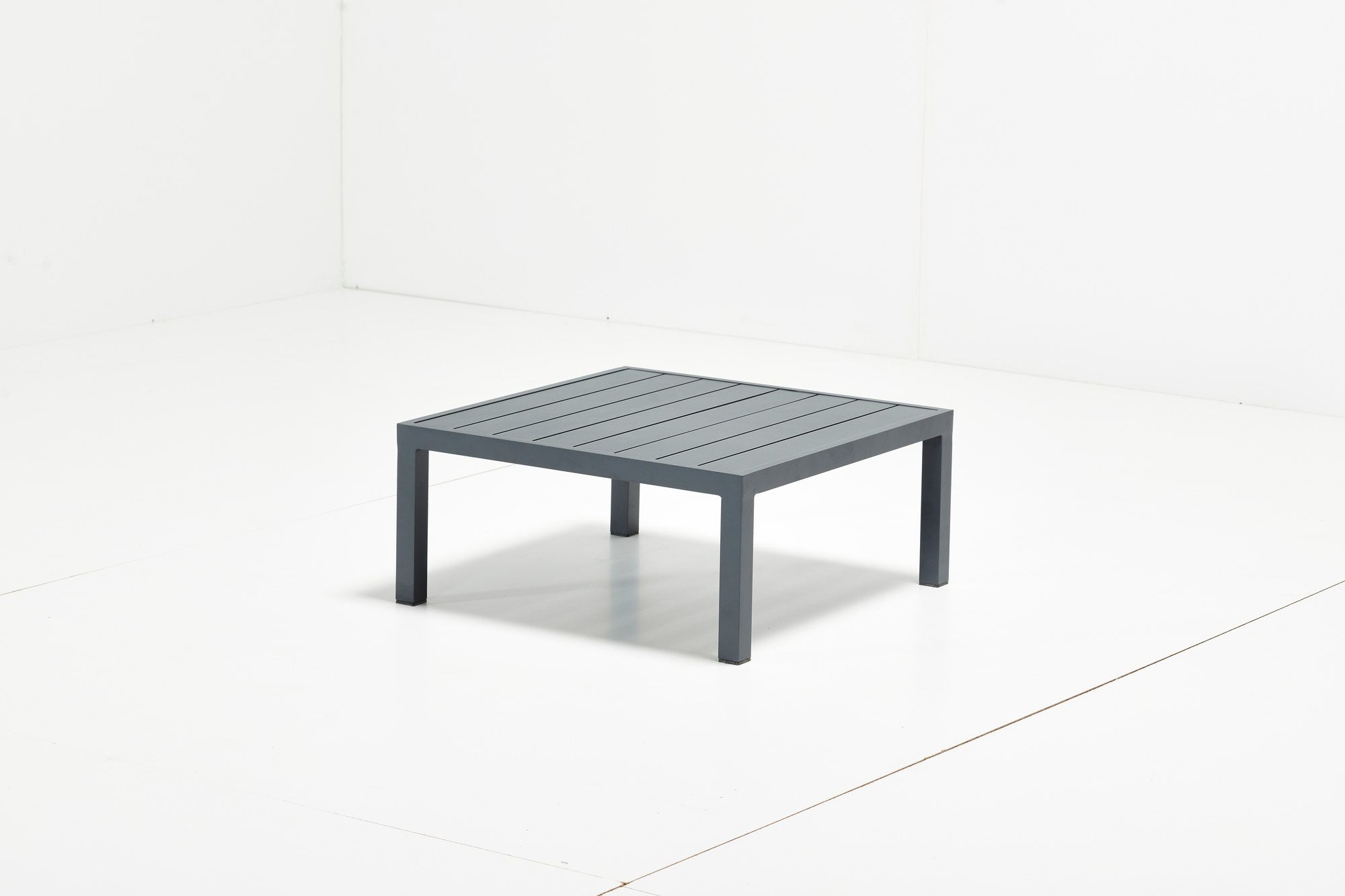 Conjunto de Lounge de Jardim – Sofá de Canto e Mesinha de Café – Multicolorido – Alumínio e Poliéster