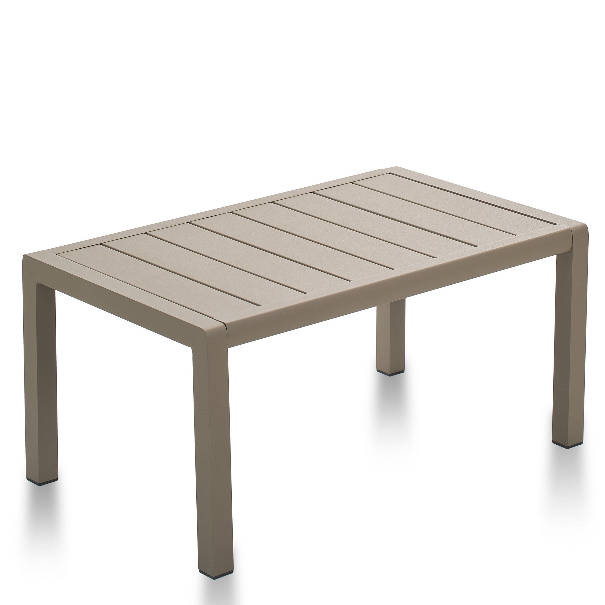 Conjunto de Lounge de Jardim –  Sofá de 2 lugares, Sofá de 1 lugar e Mesa de Café – Cappuccino e Creme – Alumínio e Poliéster