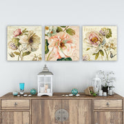 Conjunto de pinturas decorativas em tela – 30 x 90 cm – 100% tela, 100% moldura de madeira