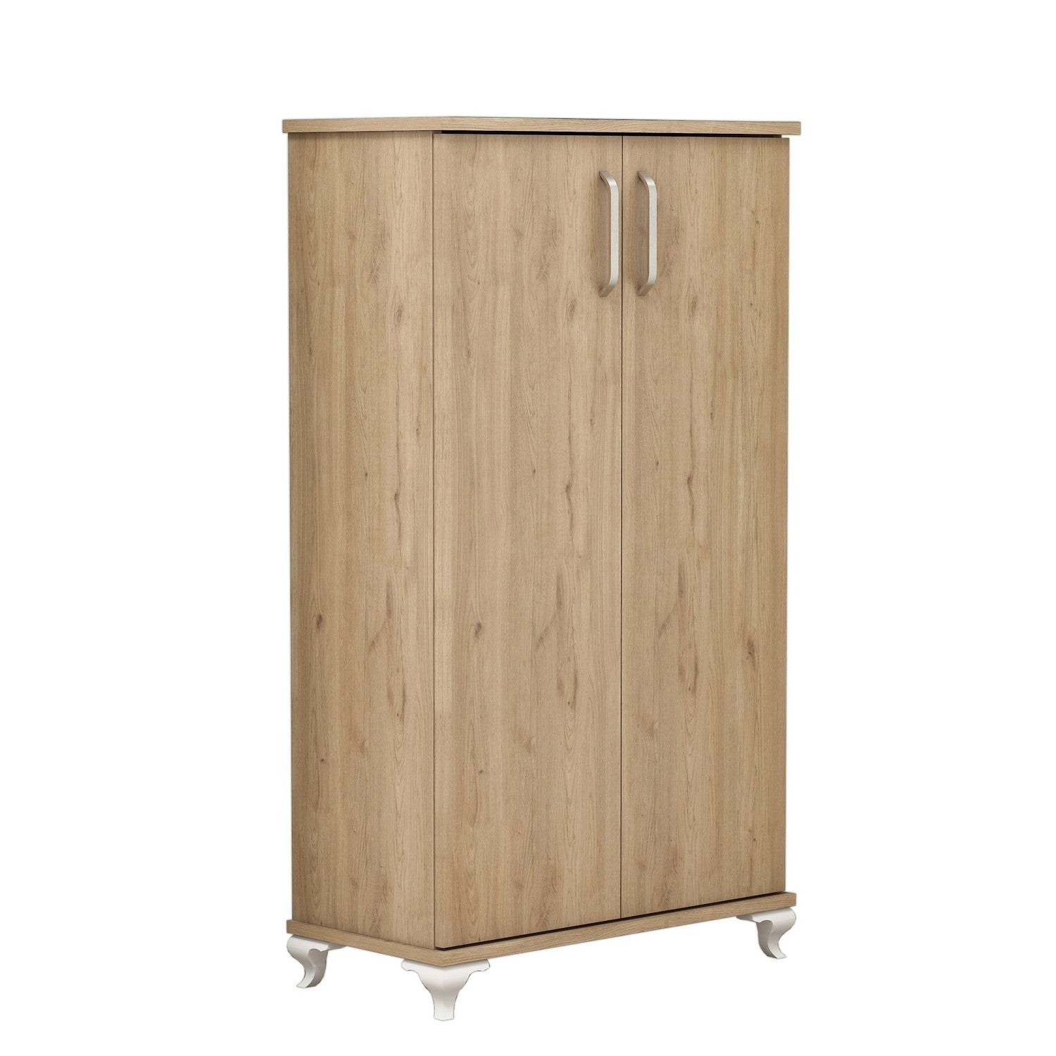 Elegante sapateira de nogueira, 72 cm x 120 cm x 32,5 cm | Painel de partículas 100% revestido de melamina, 18 mm de espessura | Montável na parede com inúmeras prateleiras