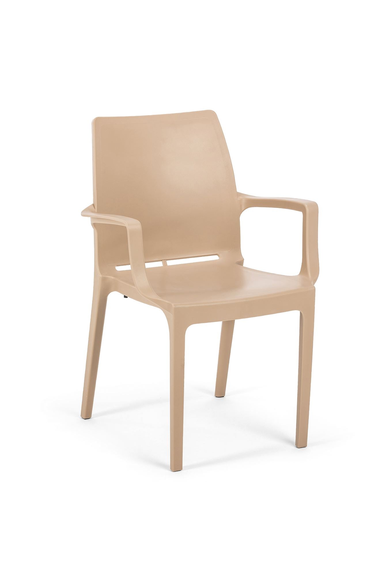 Cadeira Castanho Claro 100% Polipropileno - Resistente e Elegante 57x53x85cm