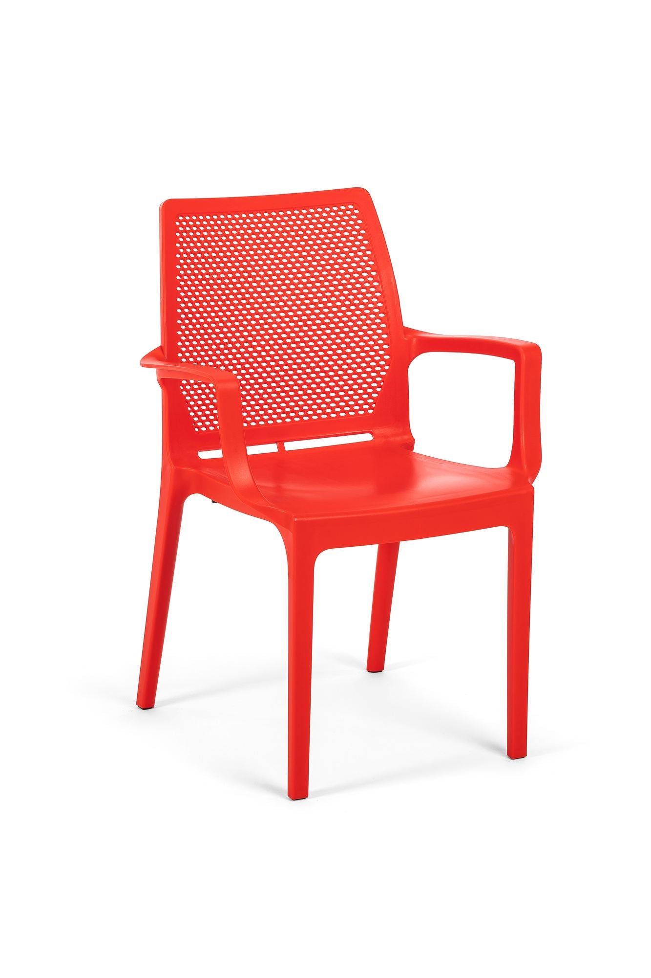 Cadeira Vermelha em Polipropileno 100% - Design Moderno e Resistente 57x53x85cm