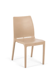 Cadeira Castanho Claro 100% Polipropileno - Resistente e Elegante 57x46x85cm