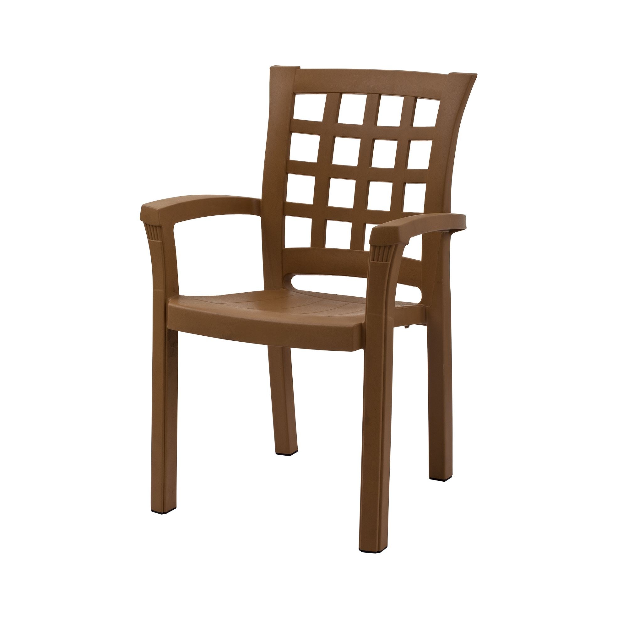 Cadeira Castanha em Polipropileno 100% - Design Moderno e Resistente 58x57x88cm