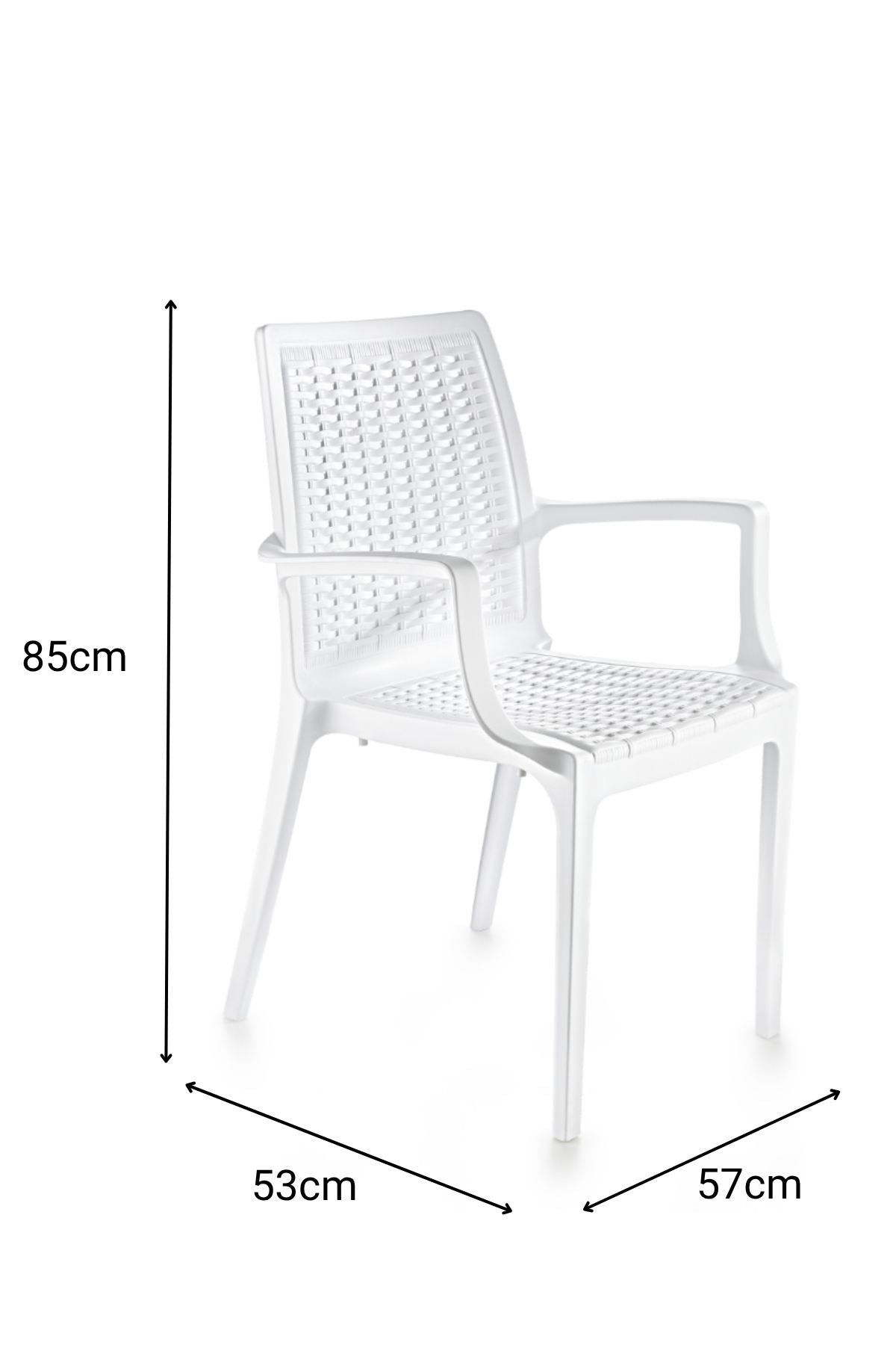 Cadeira Branca em Polipropileno 100% - Design Moderno e Resistente 57x53x85cm