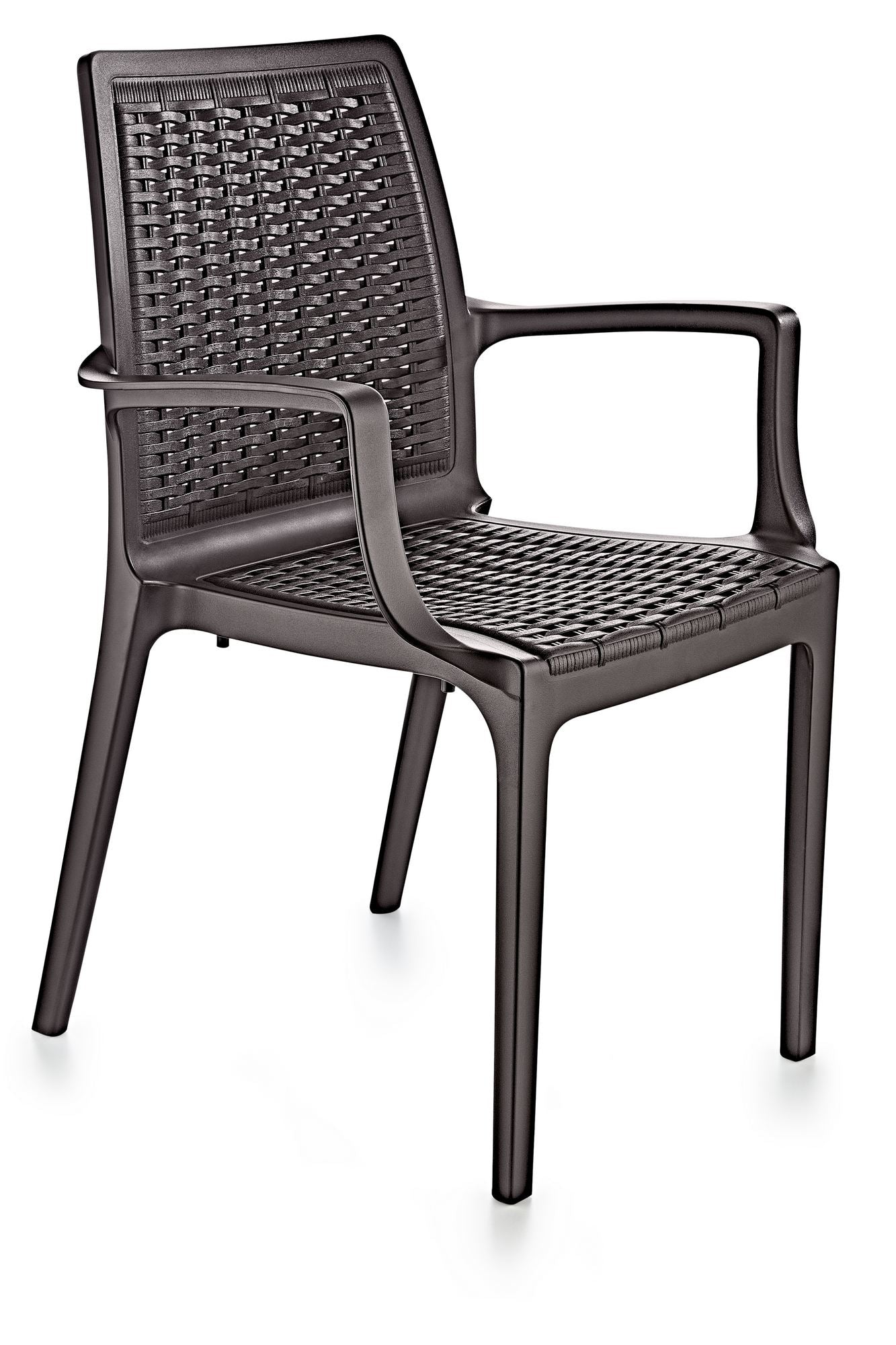 Cadeira Castanho Escuro 100% Polipropileno 57x53x85cm - Resistente e Elegante