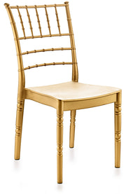 Cadeira Castanho Claro 100% Polipropileno - Resistente e Elegante 55x43x92cm