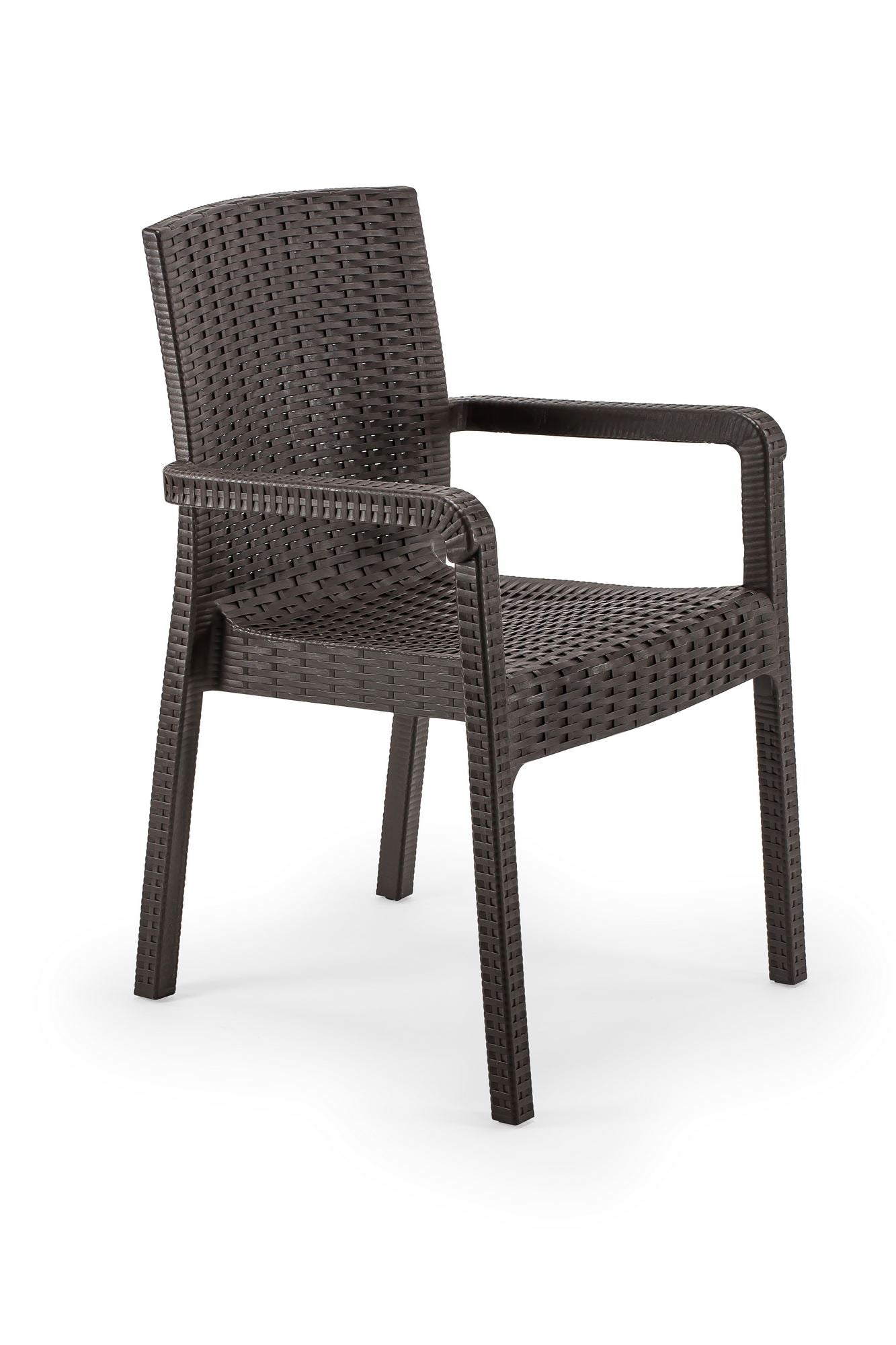 Cadeira Castanho Escuro 100% Polipropileno 55x43x87cm - Resistente e Elegante