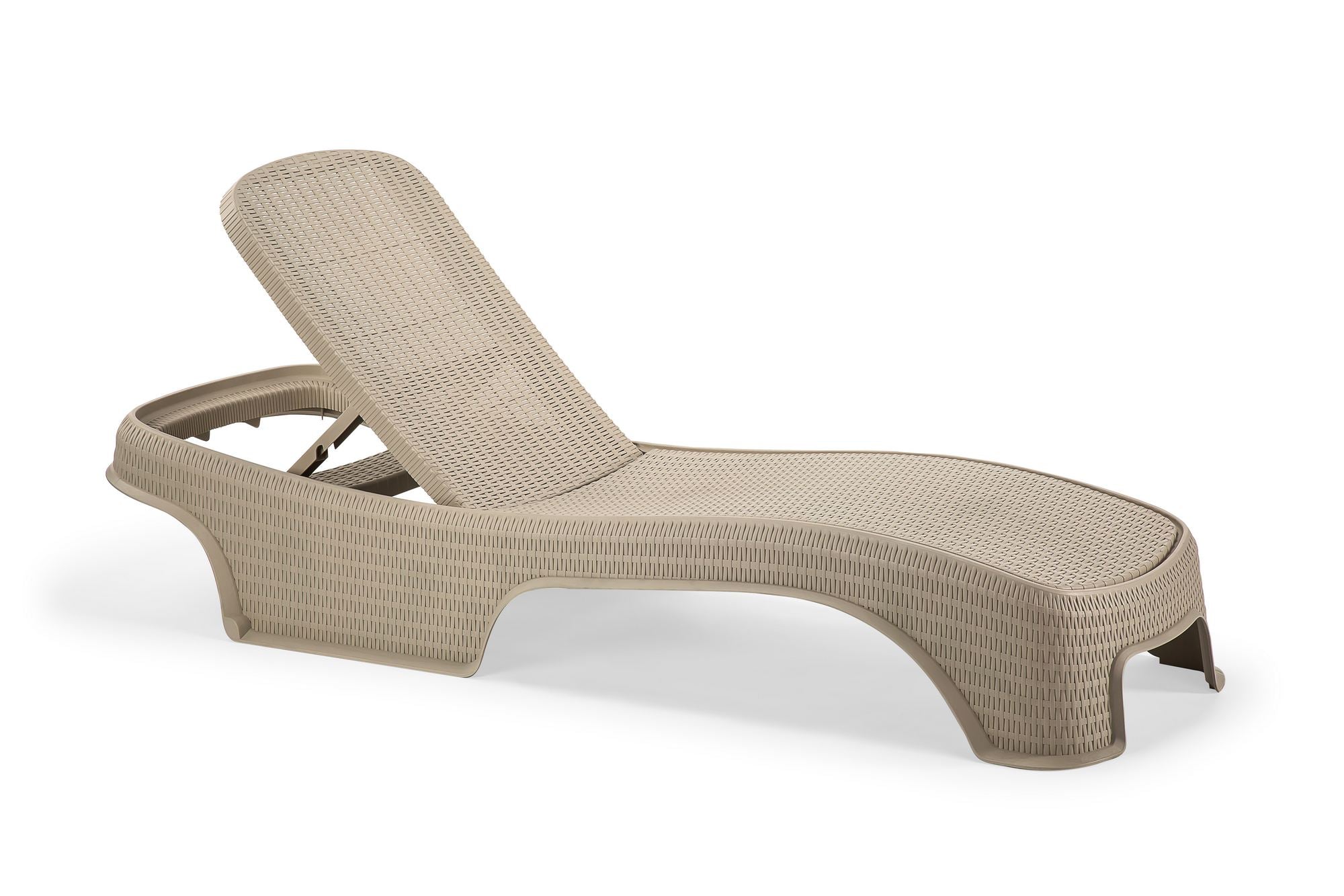 Espreguiçadeira Castanho Claro 100% Polipropileno - Resistente e Confortável 197x70cm