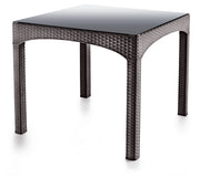 Mesa de Jardim Castanho Escuro 90x90cm - Polipropileno 100% Resistente e Durável